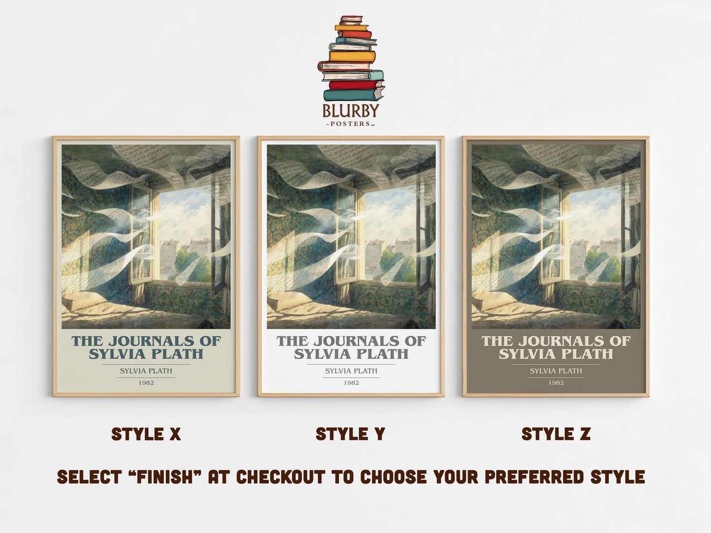 The Journals of Sylvia Plath by Sylvia Plath | Book Poster | Literary Art Gift For Book Lover | Novel Inspired Wall Art | Free Delivery