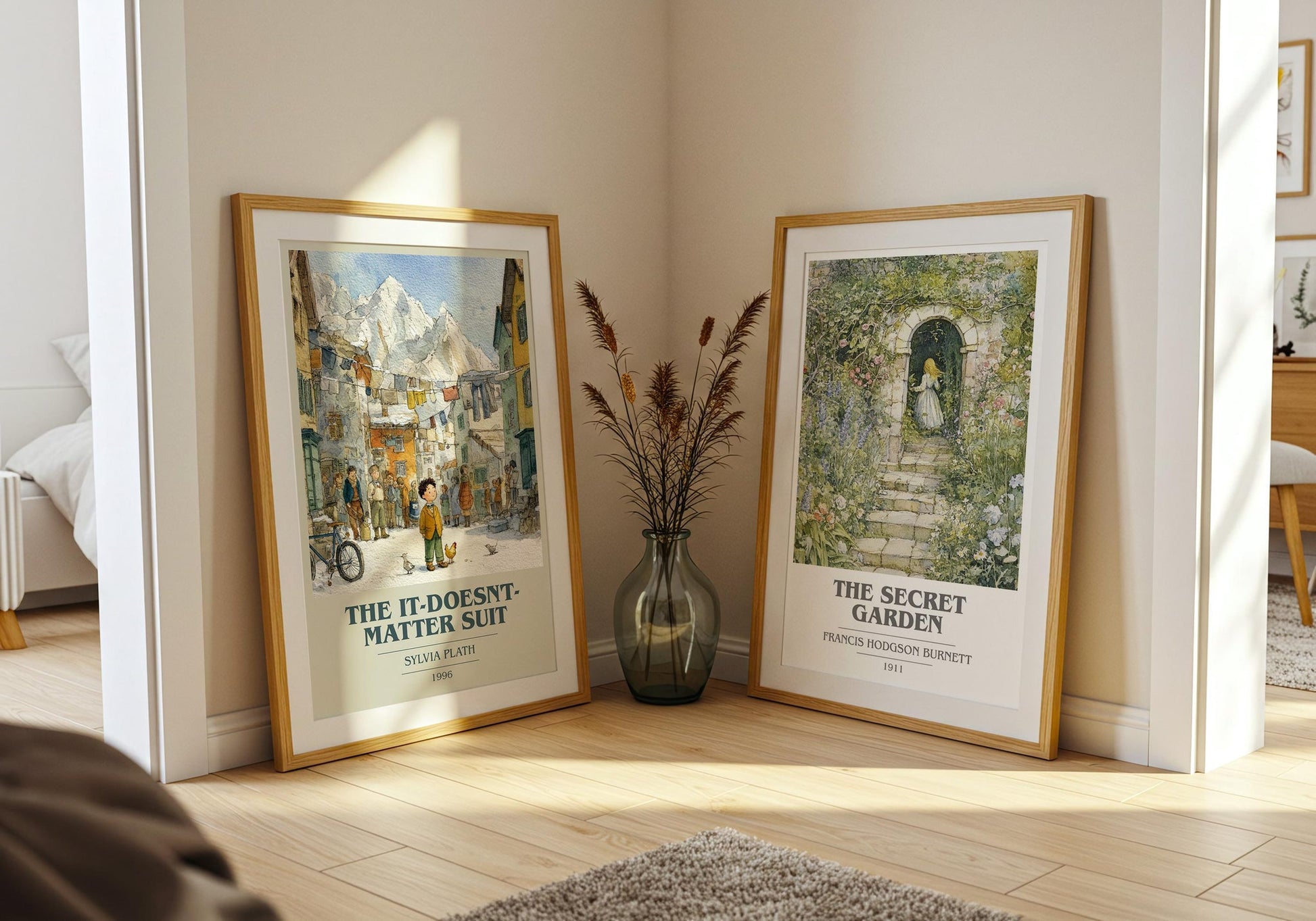 The It-Doesn't-Matter Suit book cover print on bookshelf – Sylvia Plath fan gift