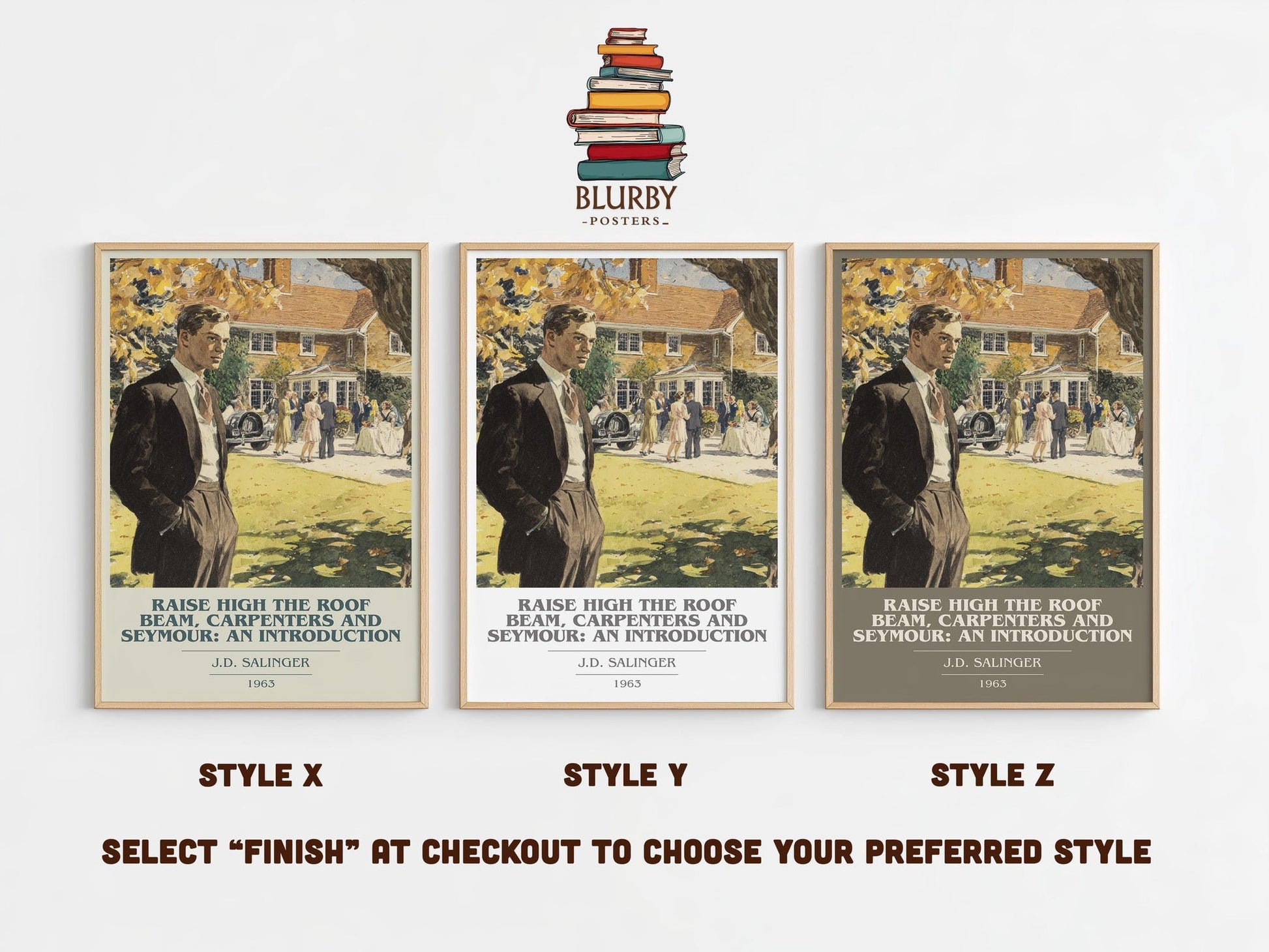 Raise High the Roof Beam, Carpenters and Seymour: An Introduction book cover poster colour and style options – J.D. Salinger