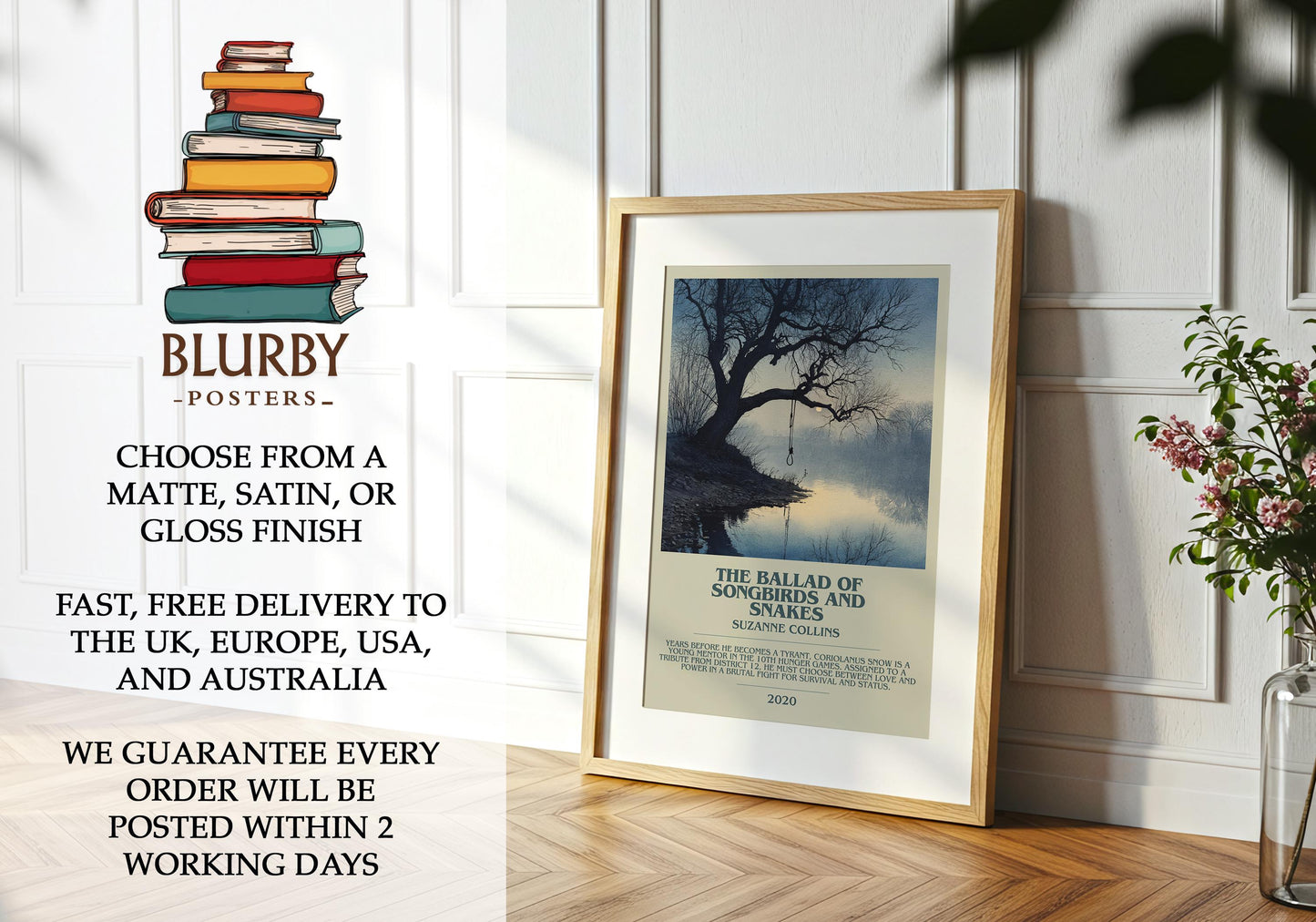 The Ballard of Songbirds and Snakes by Suzanne Collins | Book Poster | Literary Art Gift For Book Lover | Novel Inspired Wall Art