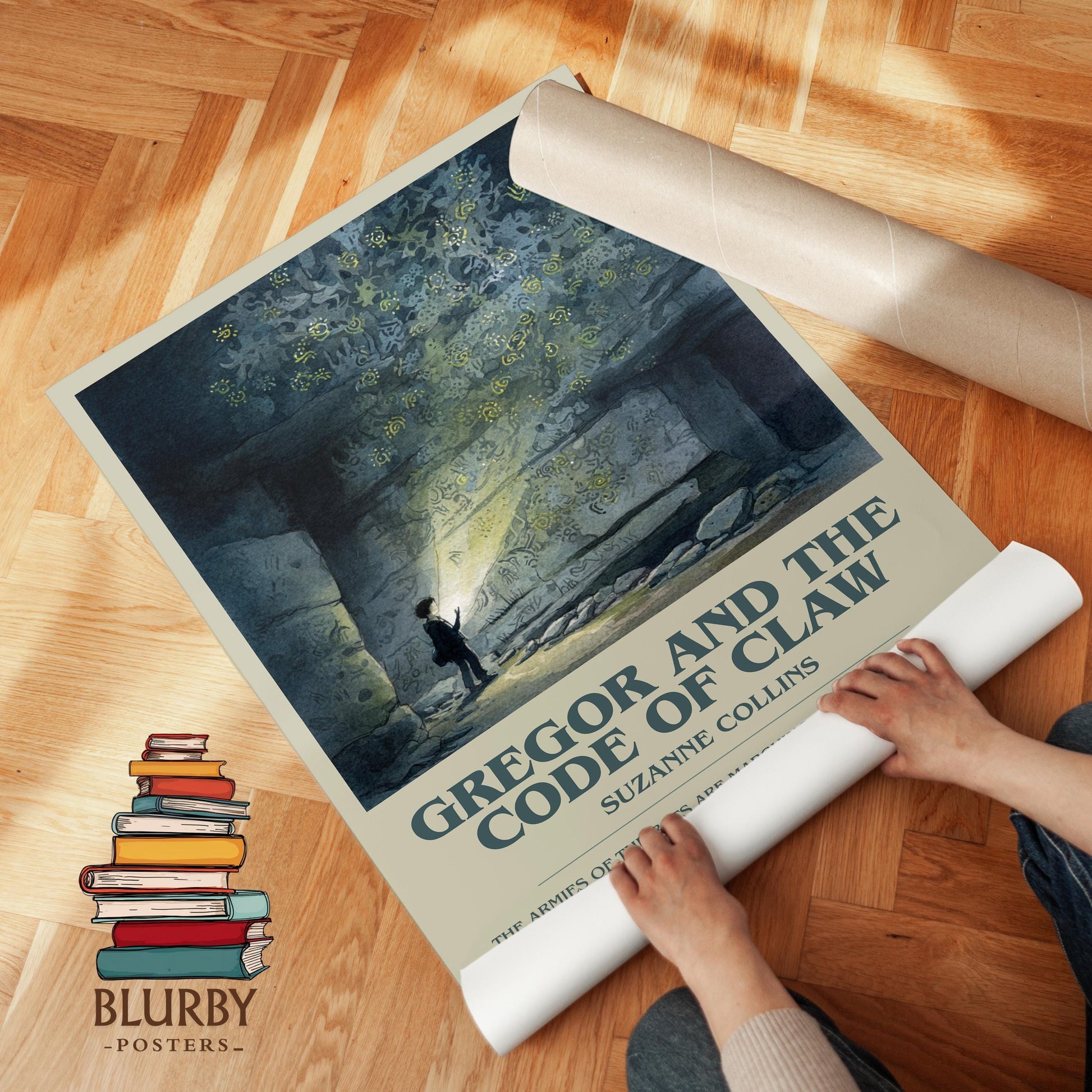 Gregor and the Code of Claw by Suzanne Collins | Book Poster | Literary Art Gift For Book Lover | Novel Inspired Wall Art