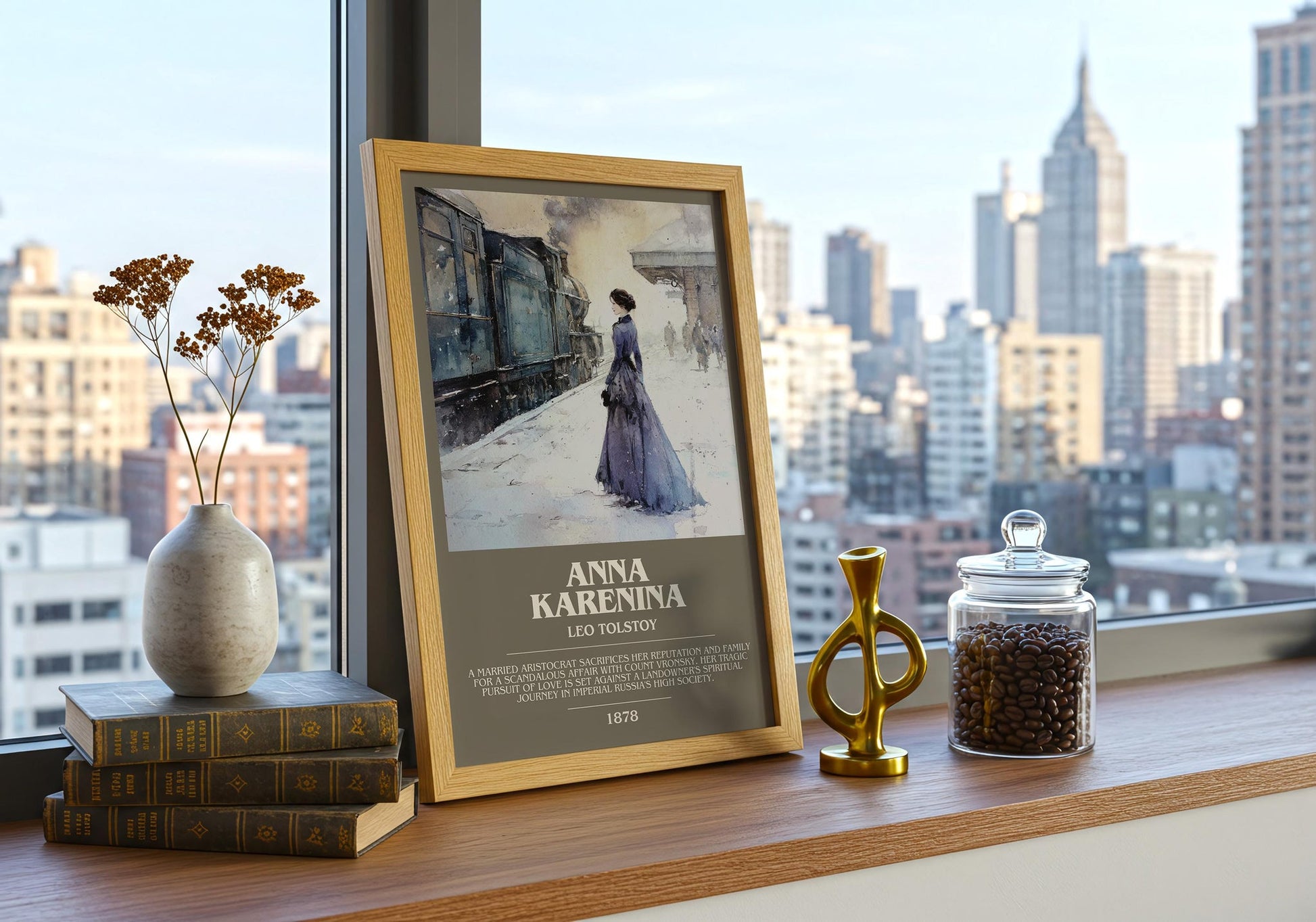 Anna Karenina bookish book poster framed on wall – fantasy wall art