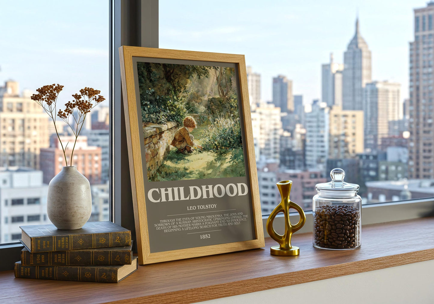 Childhood bookish book poster framed on wall – romance wall art