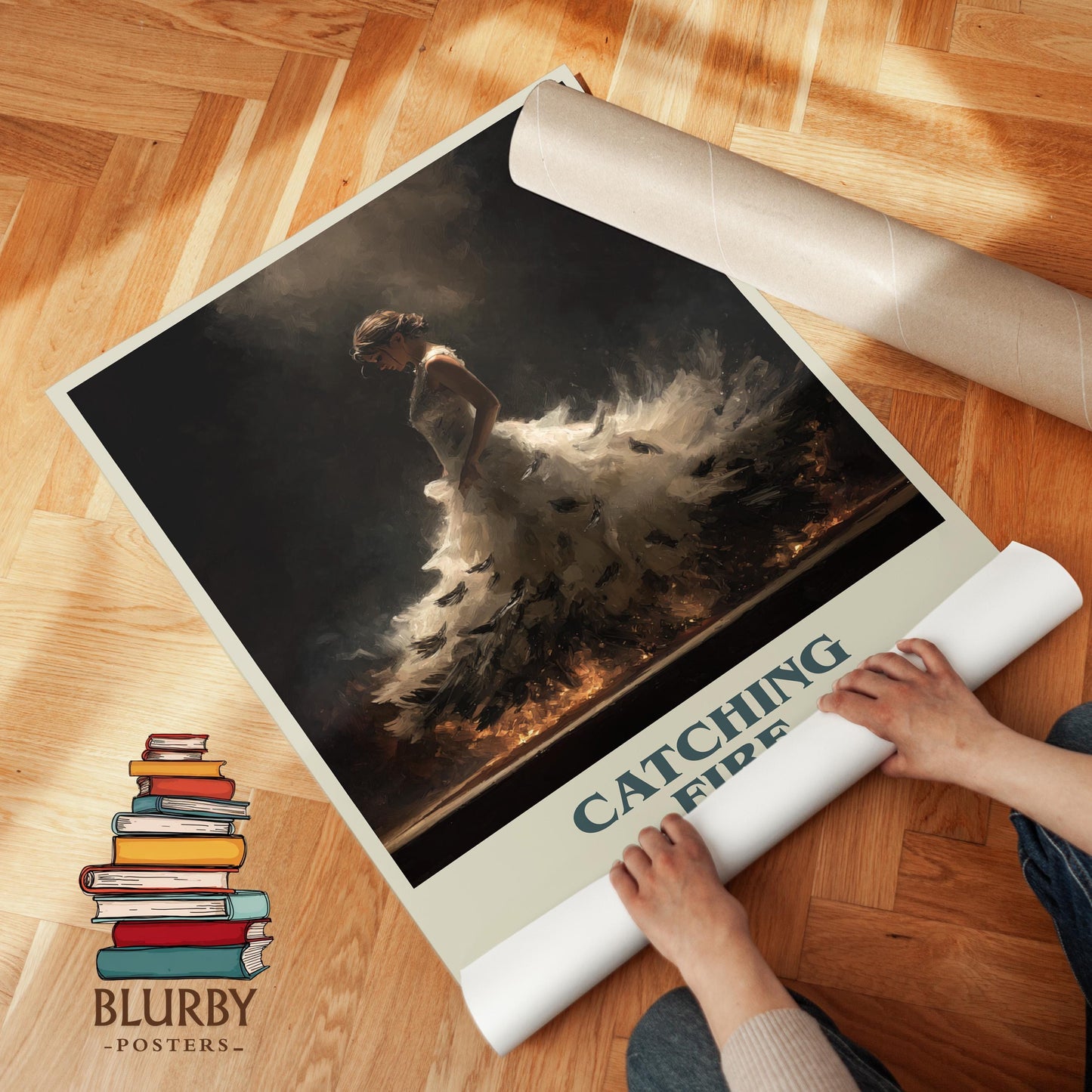 Catching Fire by Suzanne Collins | Book Poster | Literary Art Gift For Book Lover | Novel Inspired Wall Art