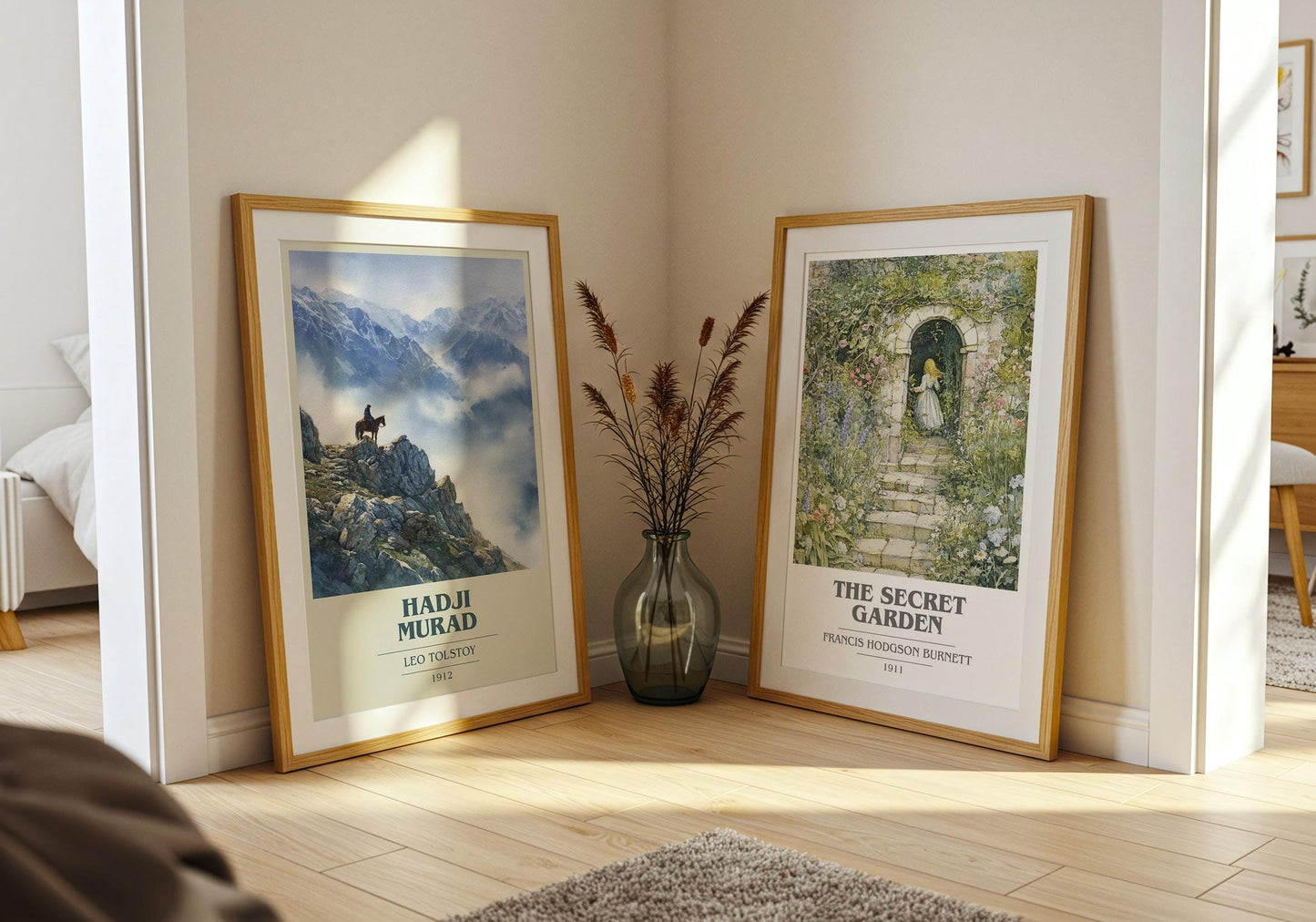 Hadji Murad book cover poster paired in gallery wall – literary art prints