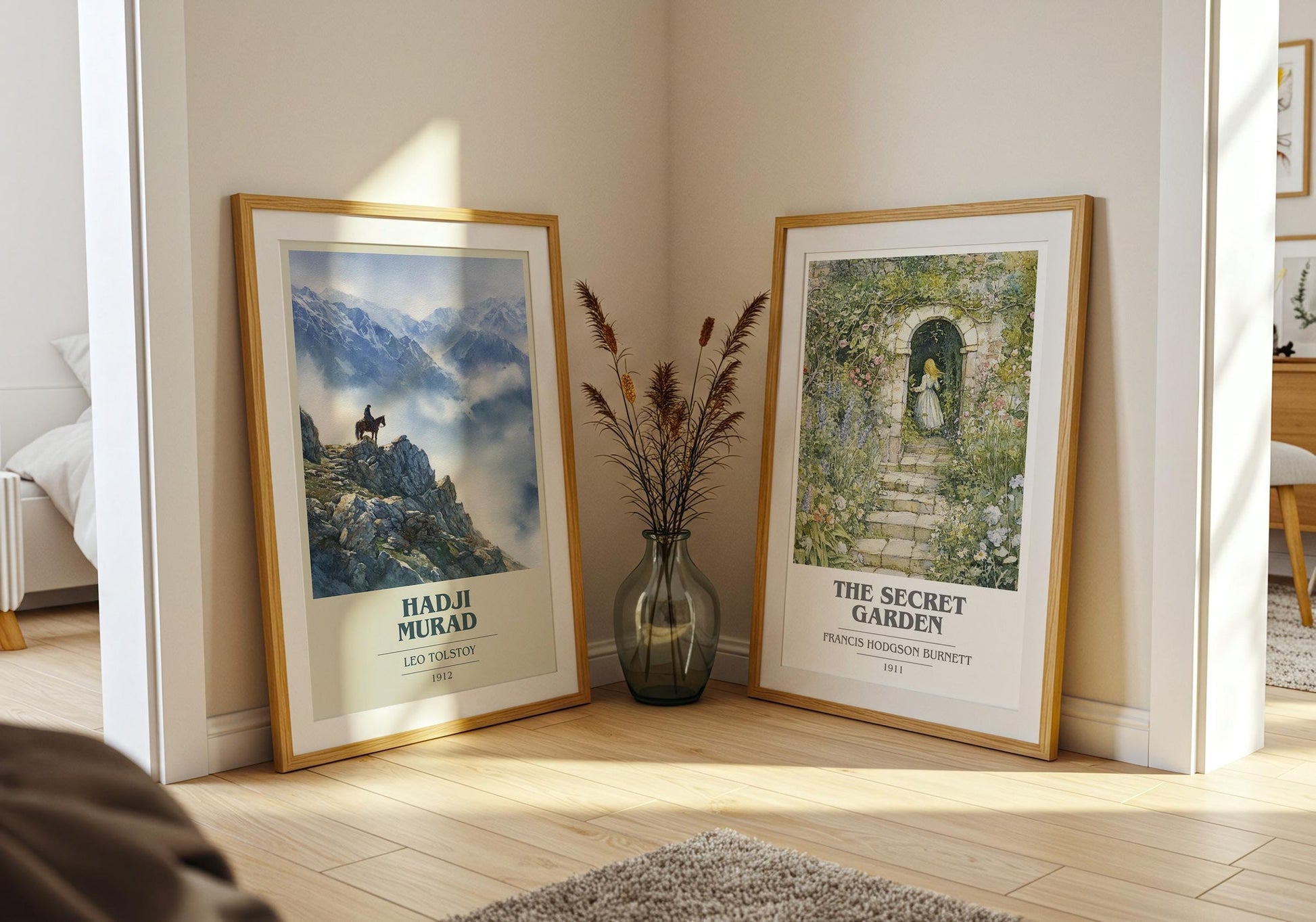 Hadji Murad book cover poster paired in gallery wall – literary art prints