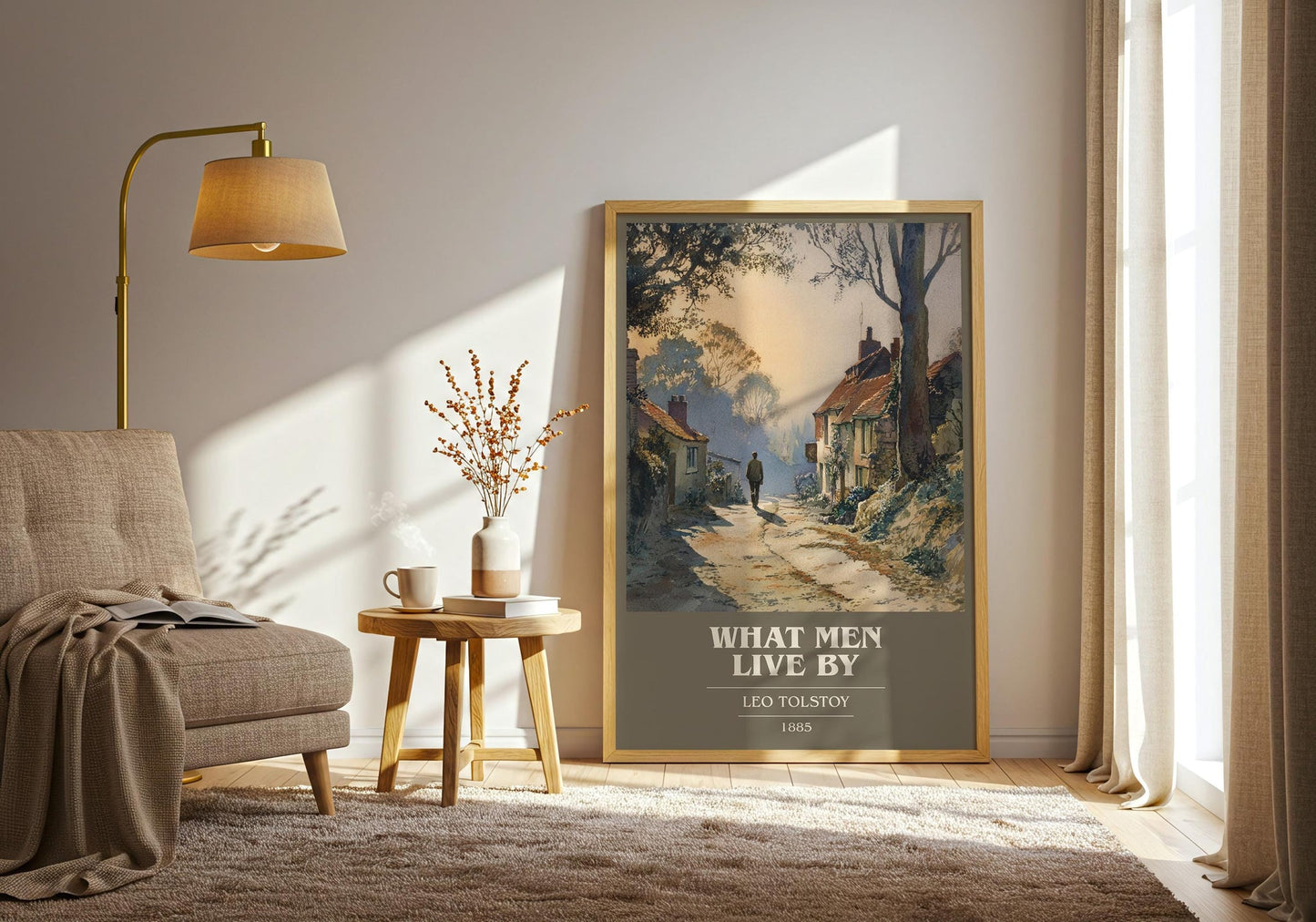 What Men Live By book cover book poster framed on wall – classic literature wall art