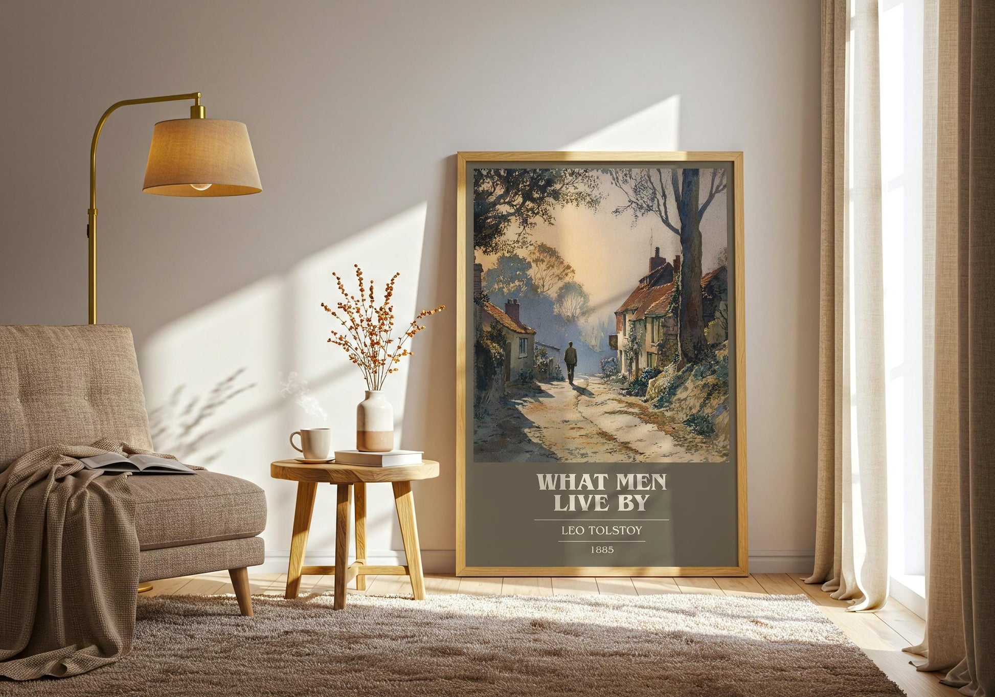 What Men Live By book cover book poster framed on wall – classic literature wall art