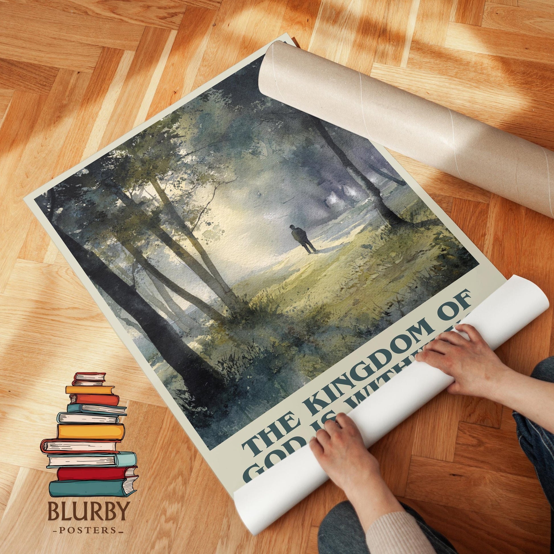 The Kingdom Of God Is Within You book cover poster paired in gallery wall – literary art prints