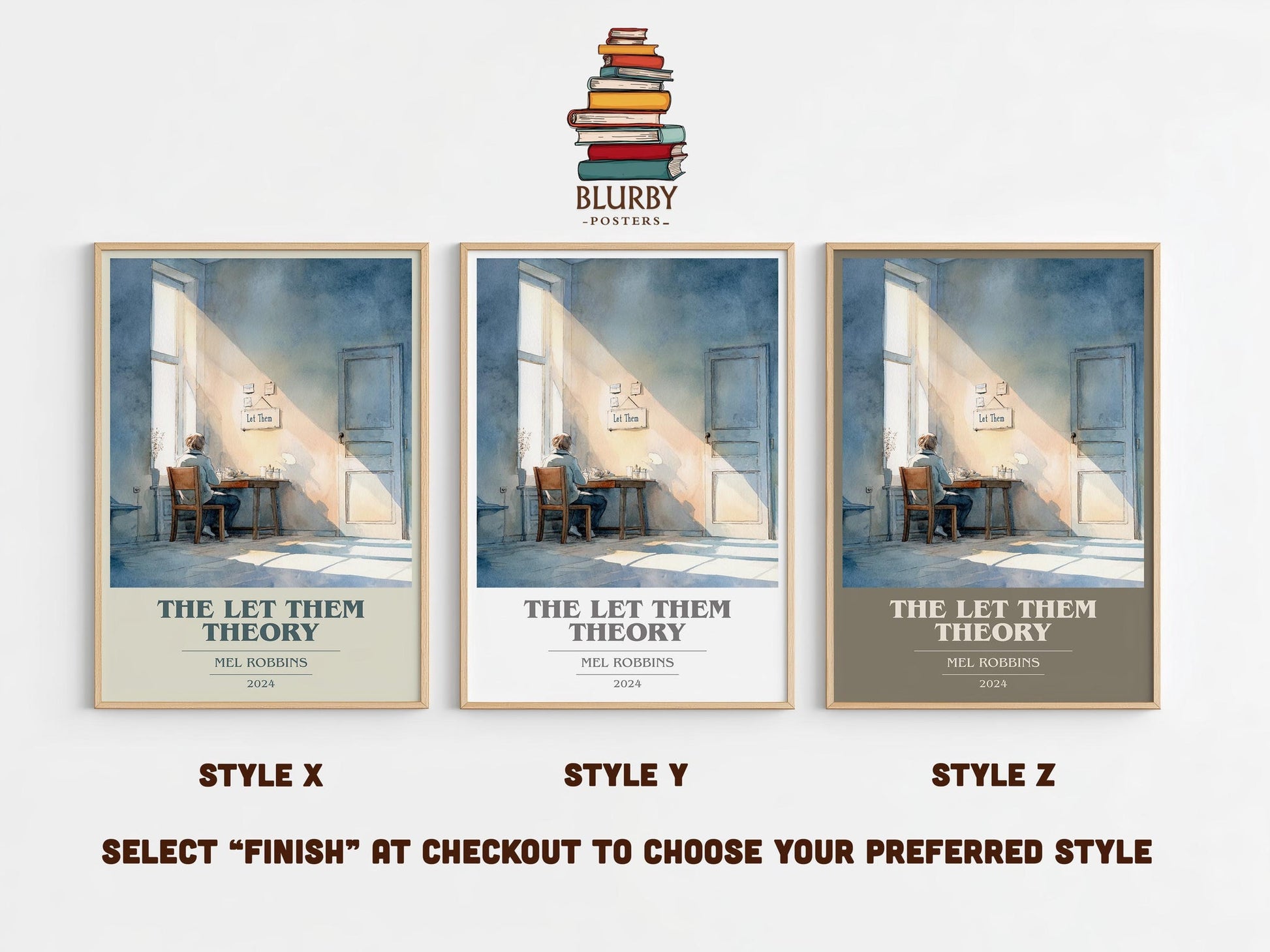 The Let Them Theory book cover poster colour and style options – Mel Robbins book art