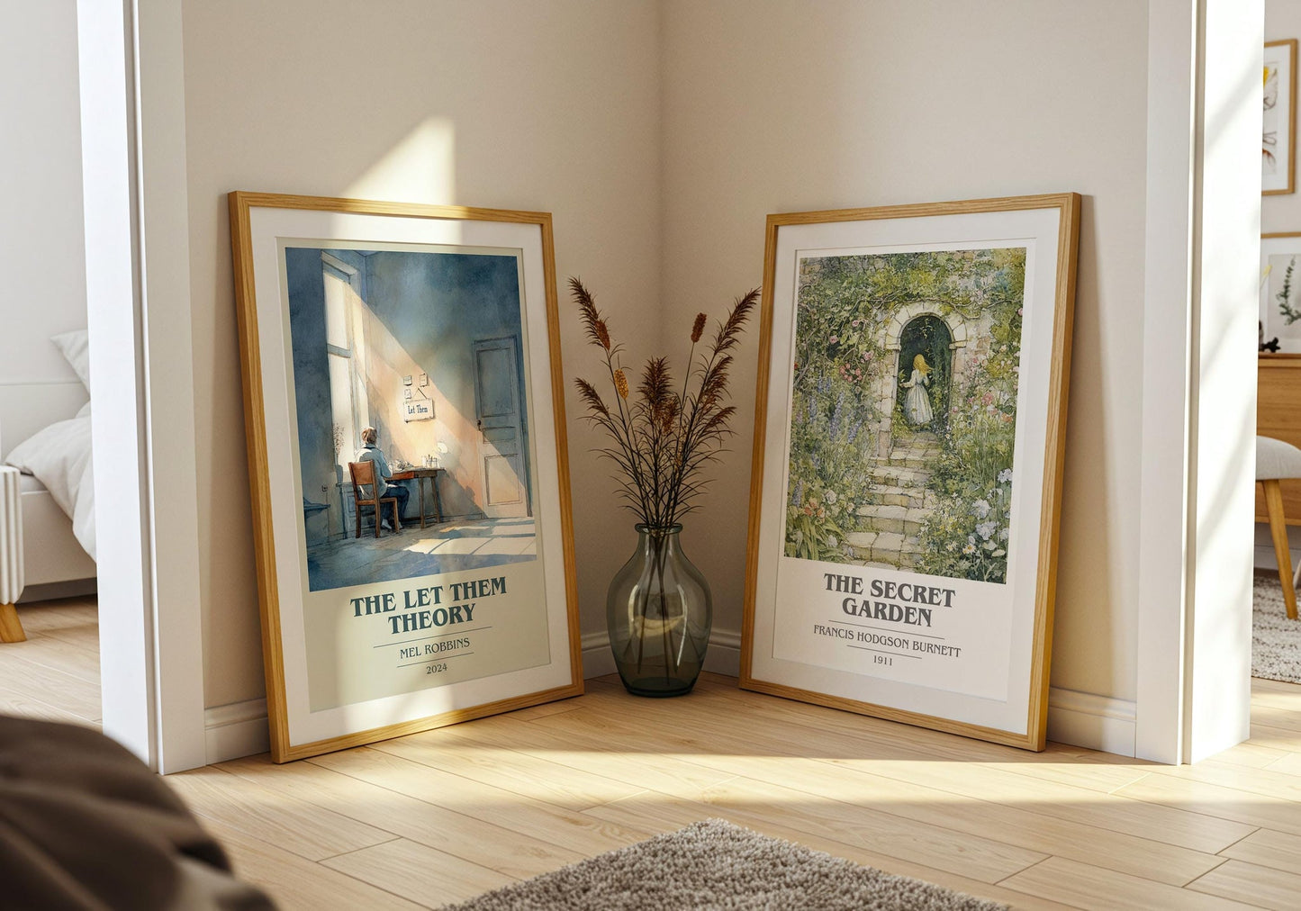 The Let Them Theory book cover poster paired in gallery wall – literary art prints