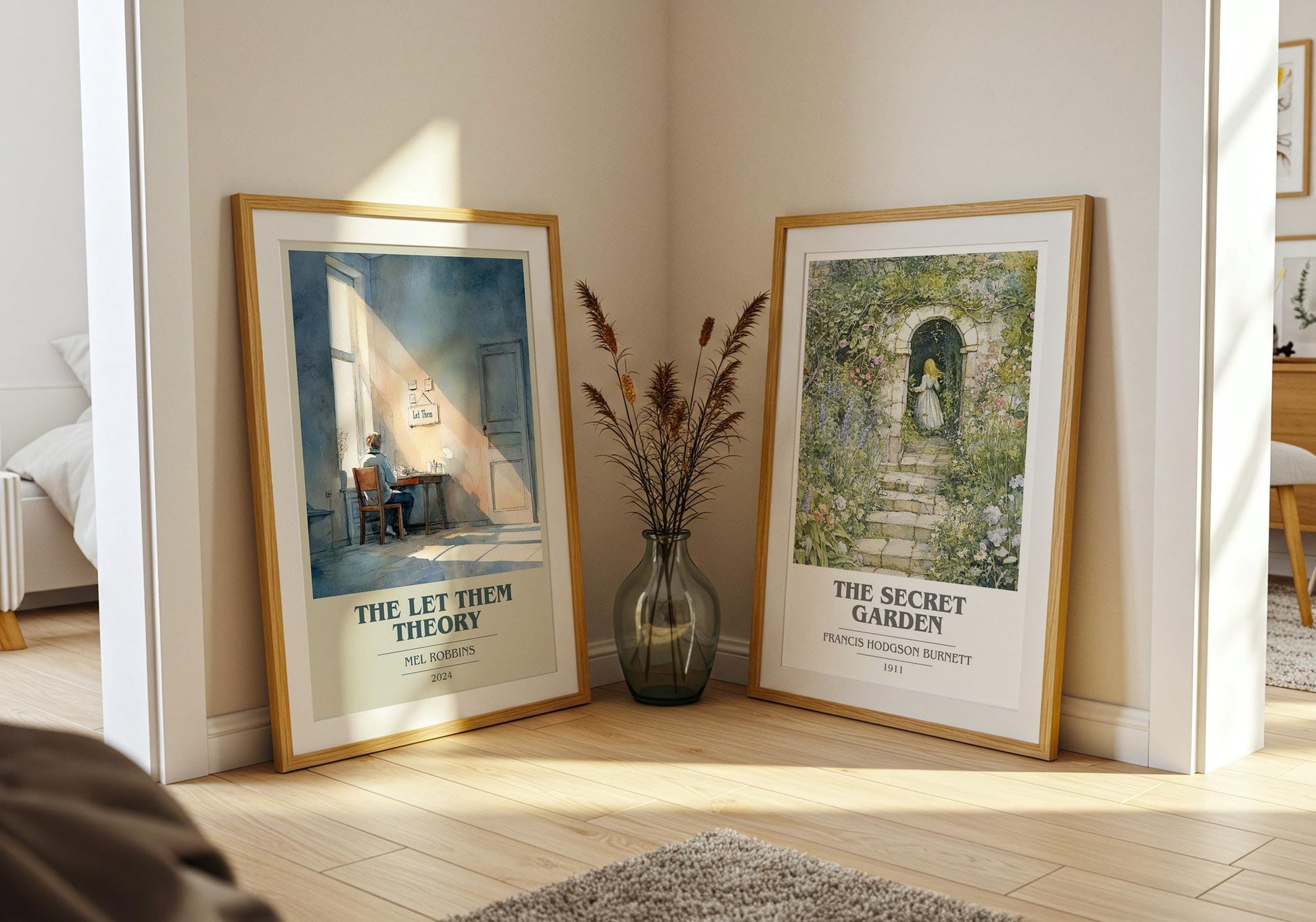 The Let Them Theory book cover poster paired in gallery wall – literary art prints