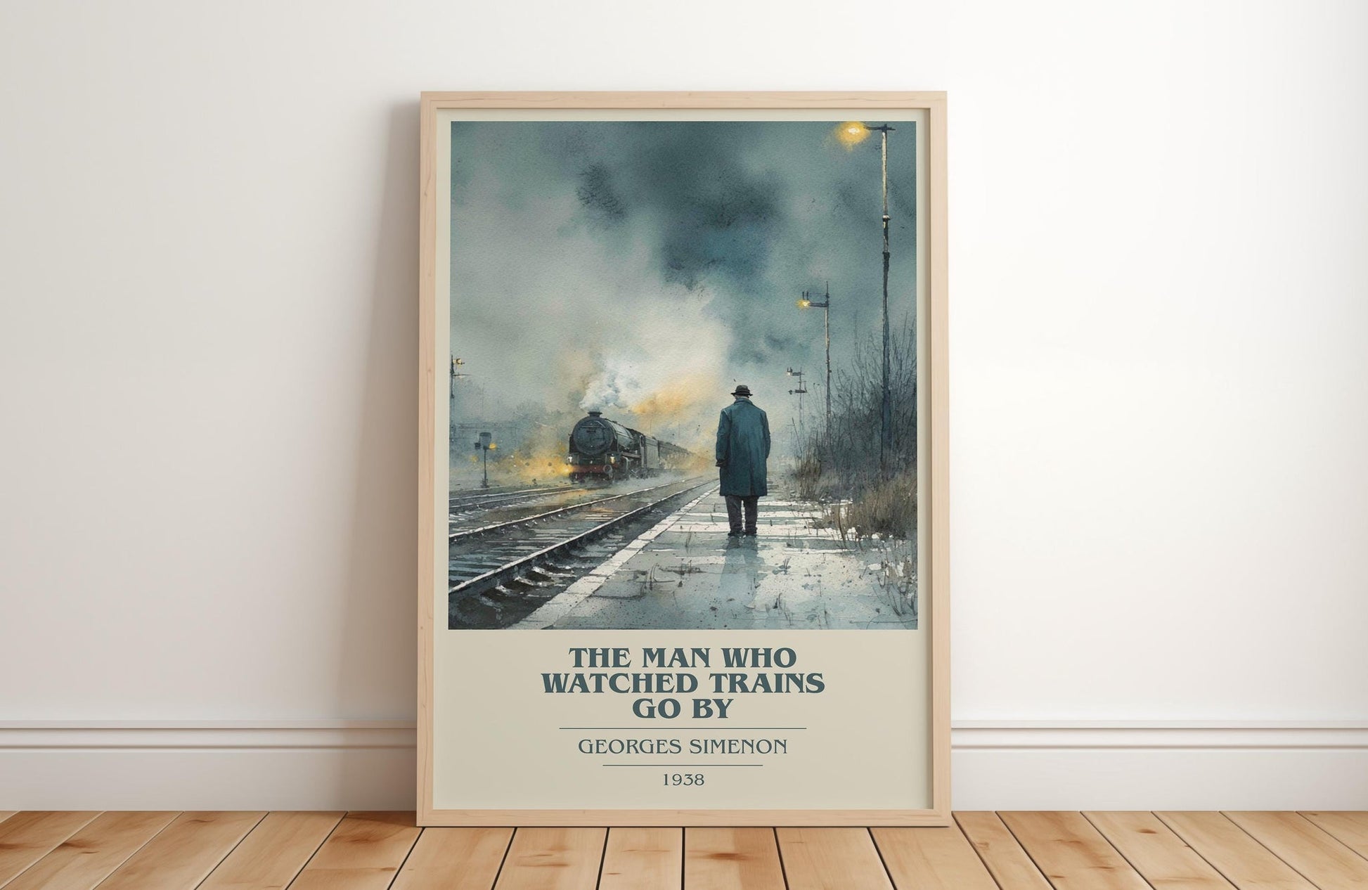 The Bells of Bicêtre book cover print in frame leaning in hallway – crime wall art