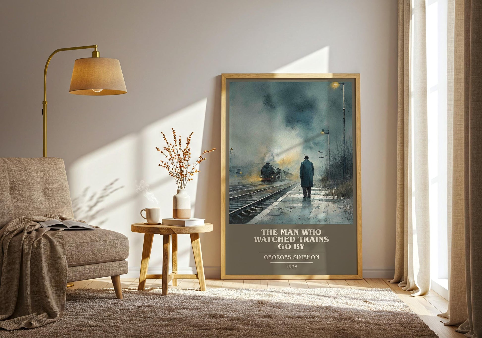 The Bells of Bicêtre book cover print on bookshelf – Georges Simenon fan gift