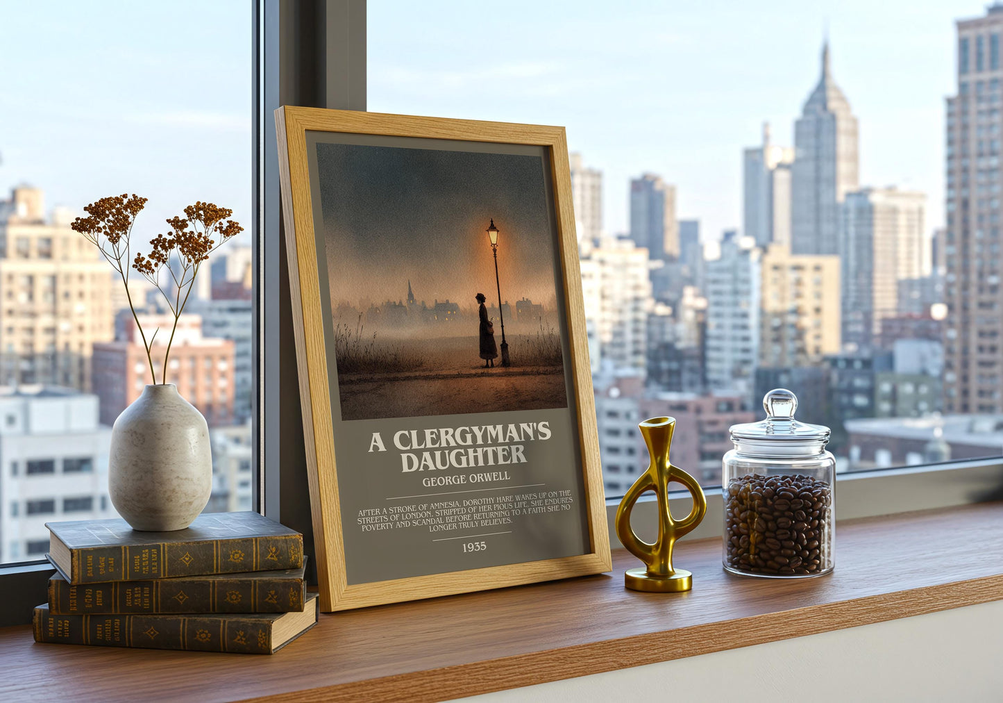 A Clergyman's Daughter by George Orwell | Book Poster | Literary Art Gift For Book Lover | Novel Inspired Wall Art | Free Delivery