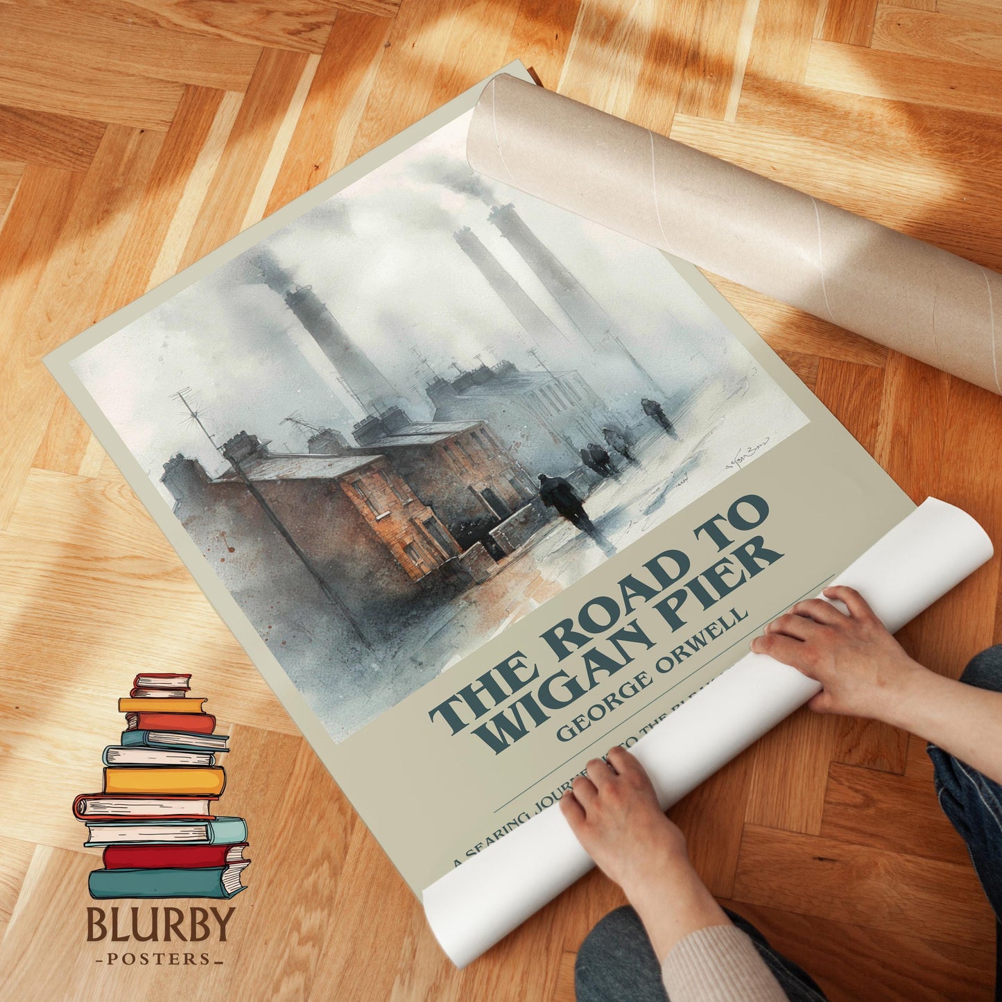 The Road to Wigan Pier by George Orwell | Book Poster | Literary Art Gift For Book Lover | Novel Inspired Wall Art | Free Delivery