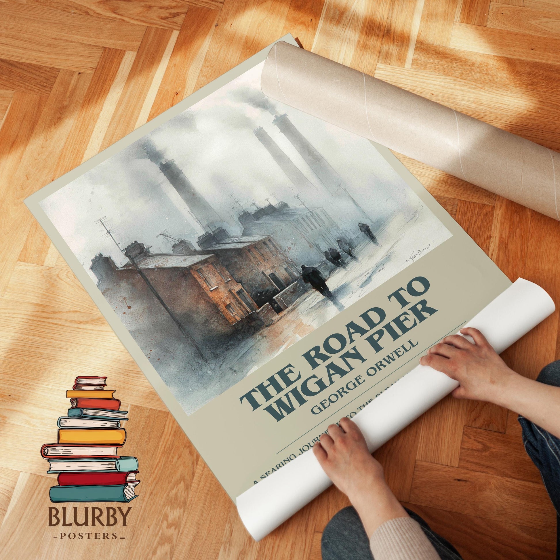 The Road to Wigan Pier by George Orwell | Book Poster | Literary Art Gift For Book Lover | Novel Inspired Wall Art | Free Delivery