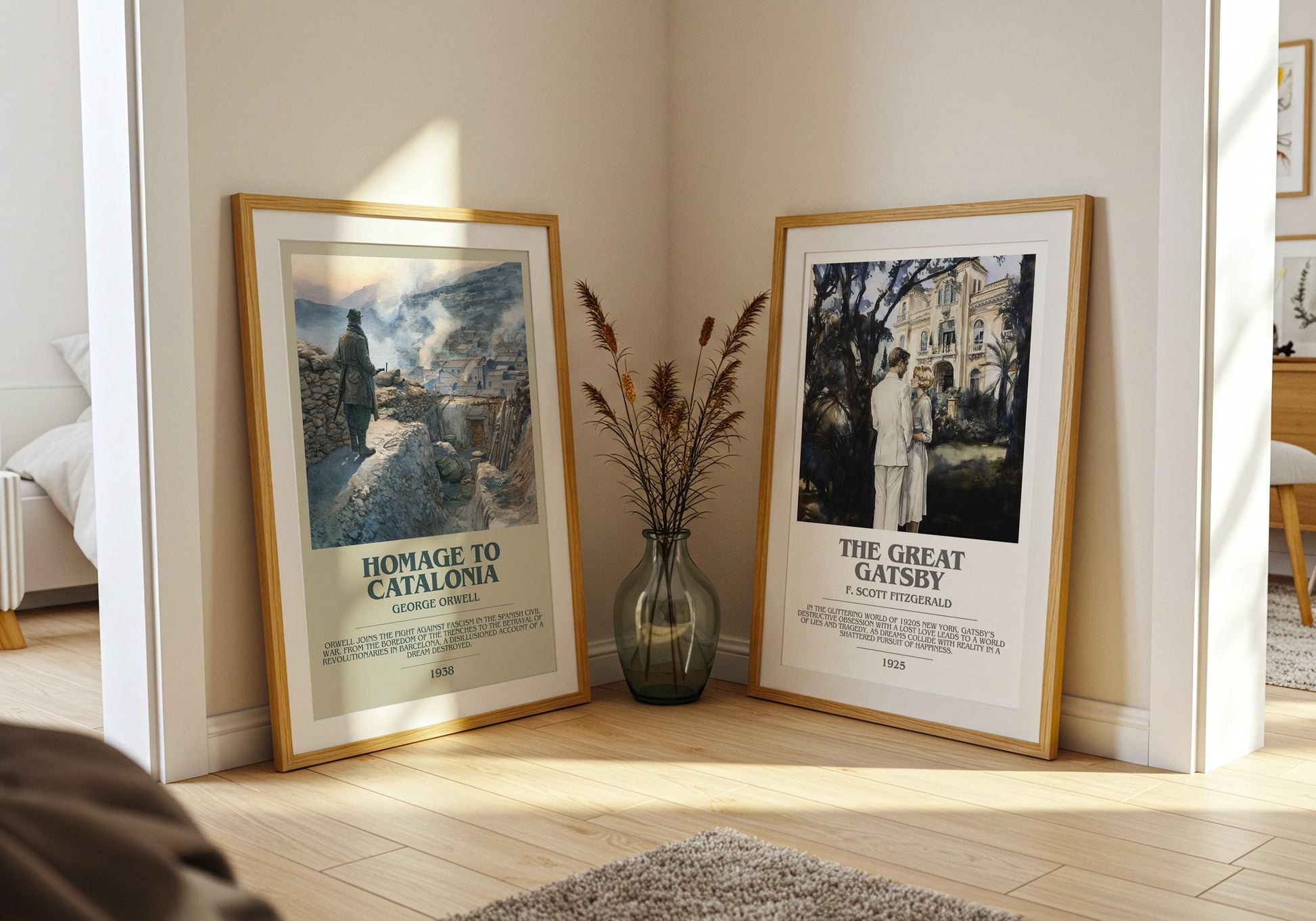 Homage to Catalonia by George Orwell | Book Poster | Literary Art Gift For Book Lover | Novel Inspired Wall Art | Free Delivery