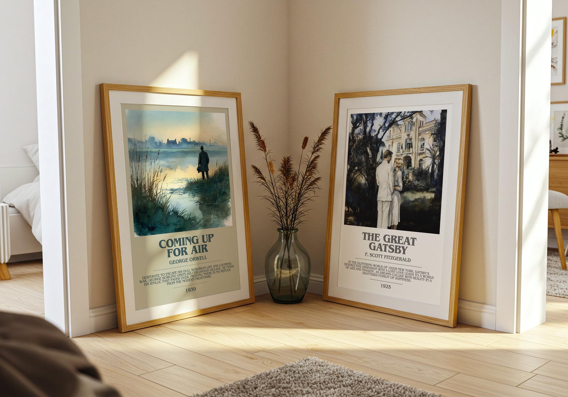 Coming Up for Air by George Orwell | Book Poster | Literary Art Gift For Book Lover | Novel Inspired Wall Art | Free Delivery