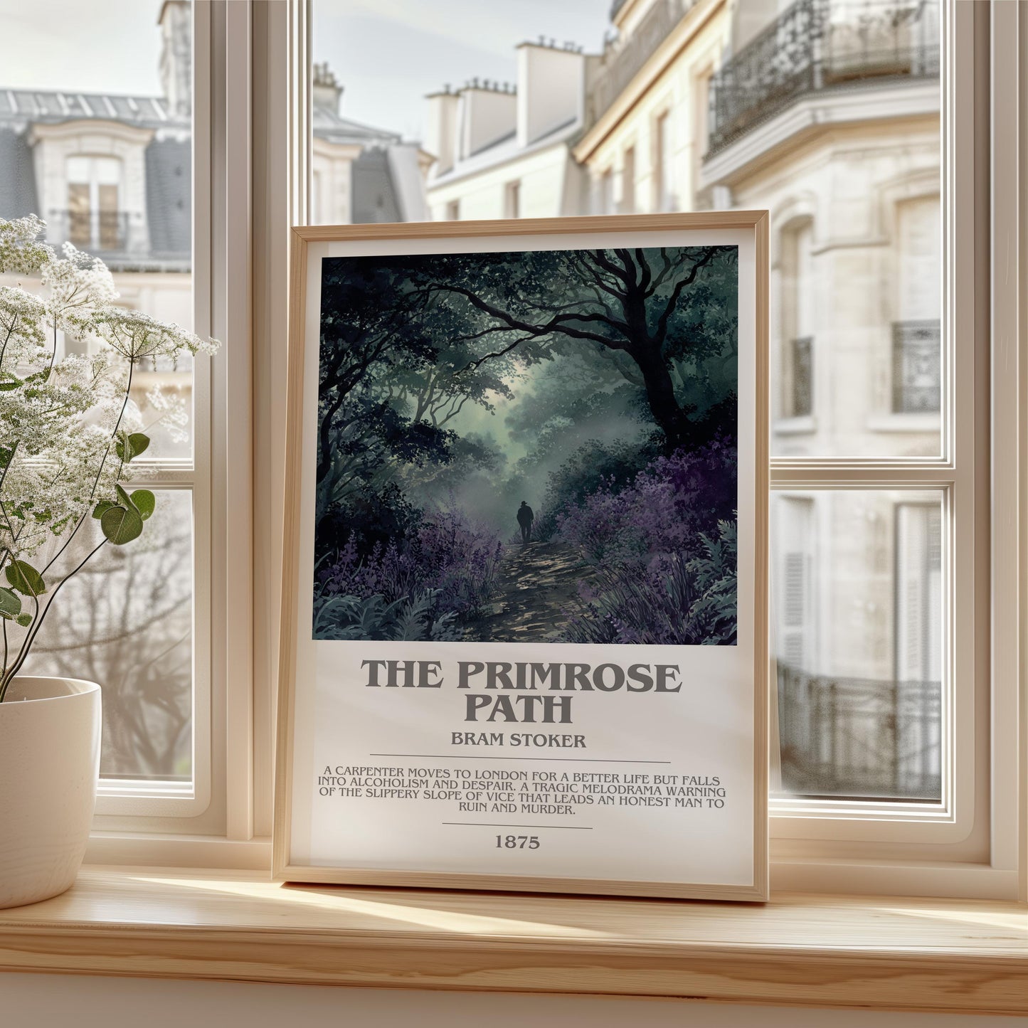 The Primrose Path by Bram Stoker | Book Poster | Literary Art Gift For Book Lover | Novel Inspired Wall Art | Free Deliver