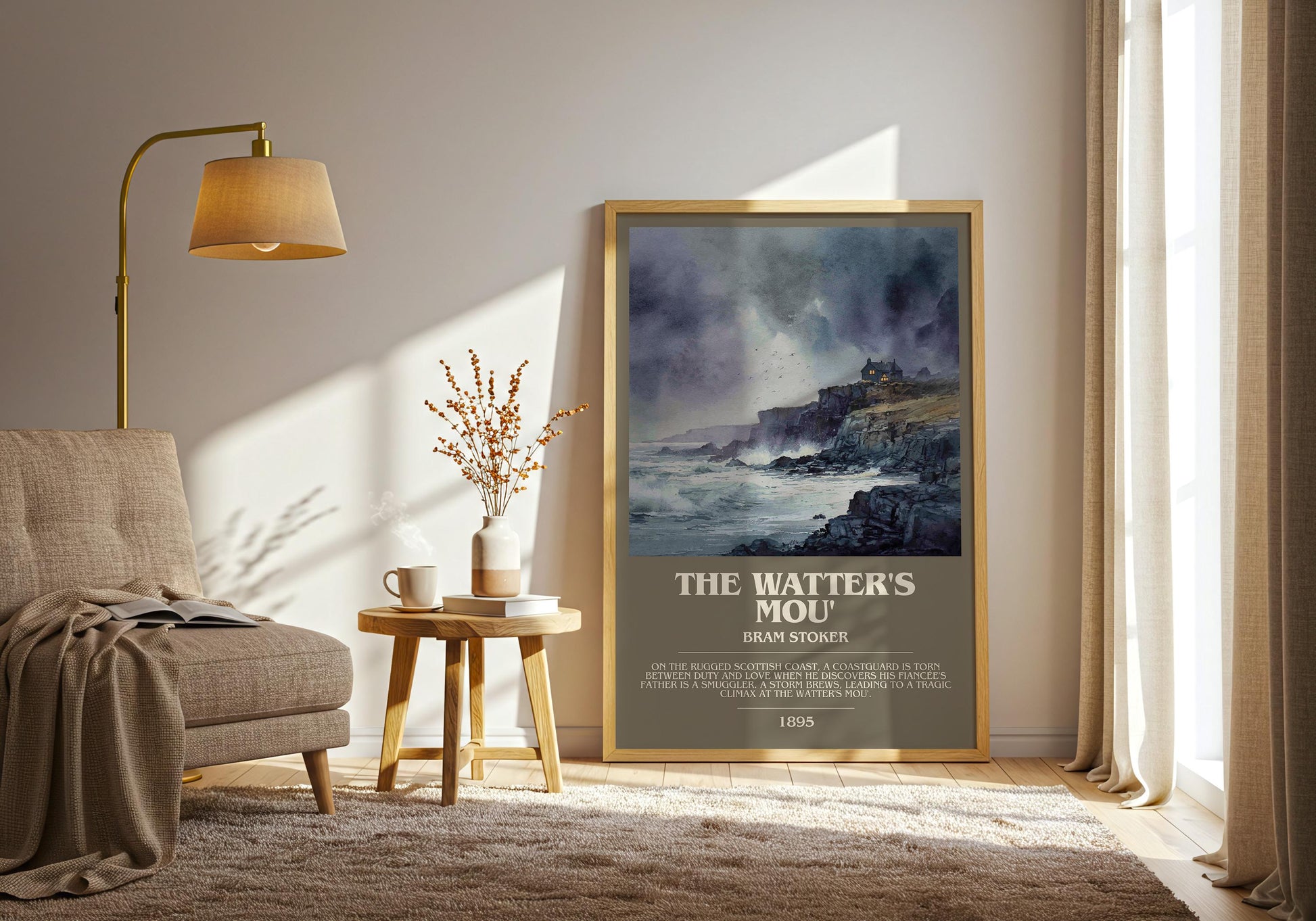 The Watter's Mou' by Bram Stoker | Book Poster | Literary Art Gift For Book Lover | Novel Inspired Wall Art | Free Deliver