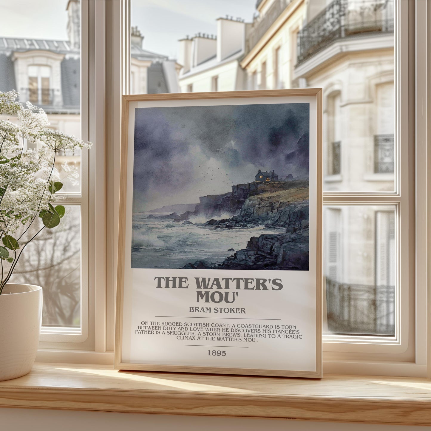 The Watter's Mou' by Bram Stoker | Book Poster | Literary Art Gift For Book Lover | Novel Inspired Wall Art | Free Deliver