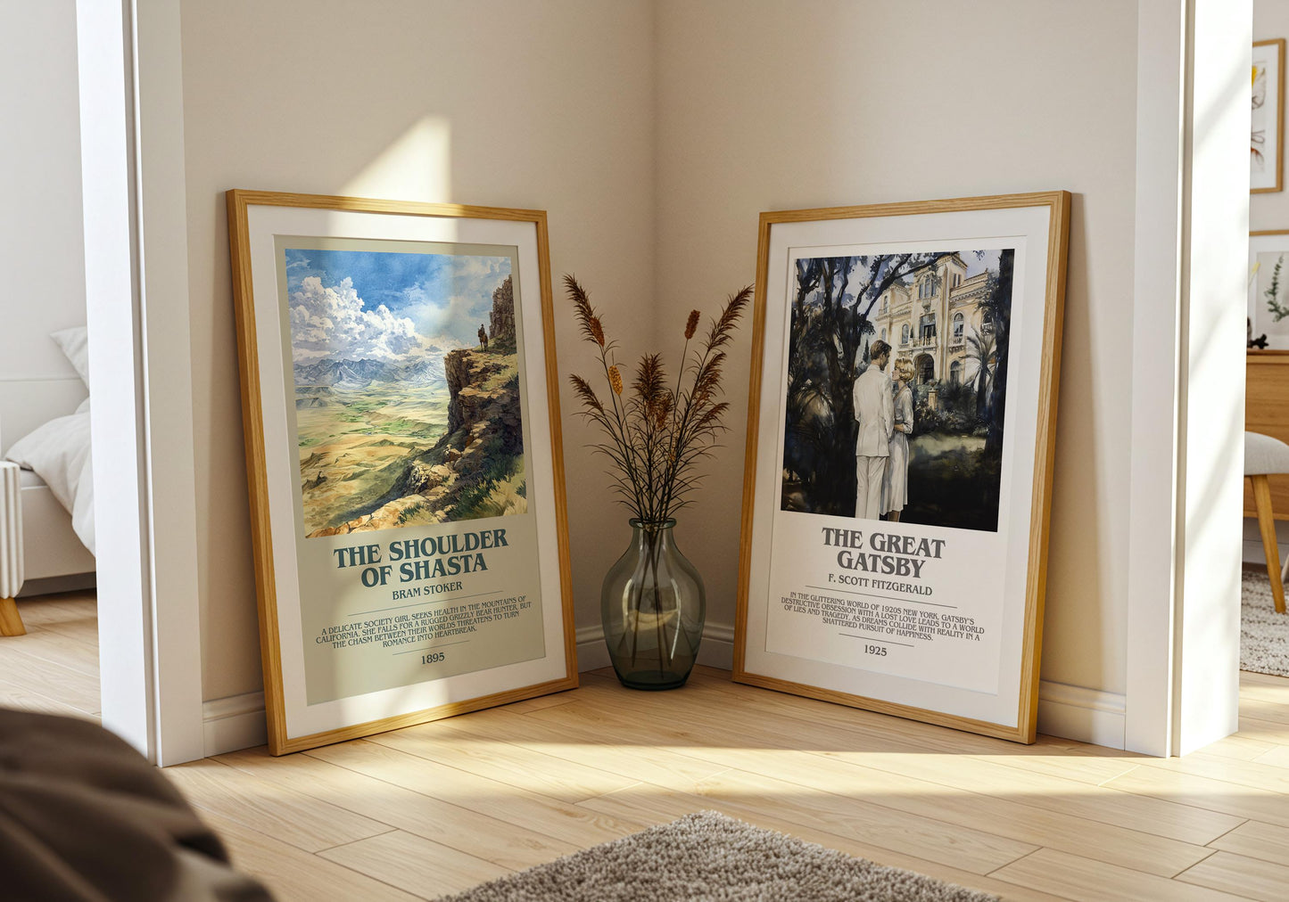 The Shoulder of Shasta by Bram Stoker | Book Poster | Literary Art Gift For Book Lover | Novel Inspired Wall Art | Free Deliver