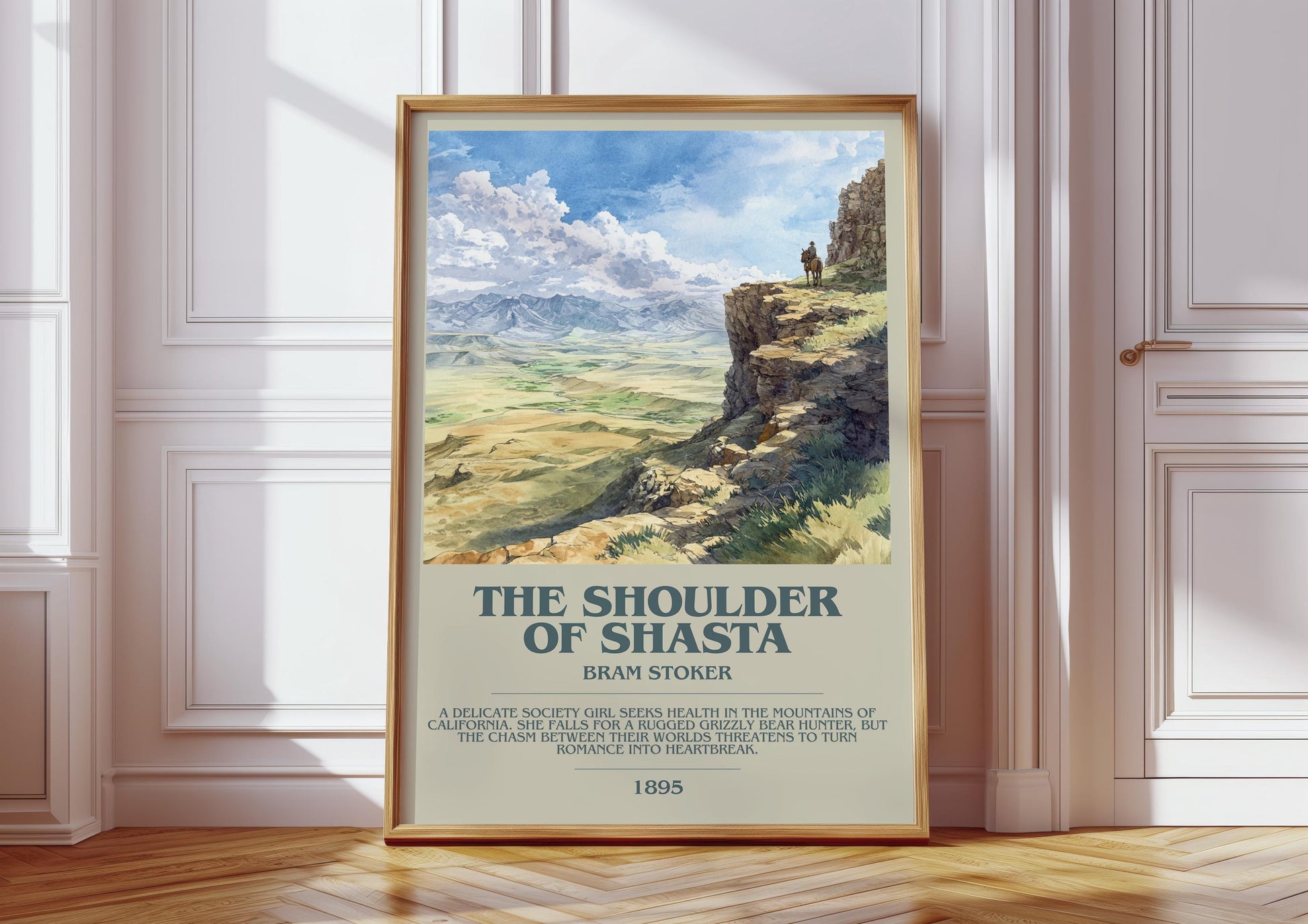 The Shoulder of Shasta by Bram Stoker | Book Poster | Literary Art Gift For Book Lover | Novel Inspired Wall Art | Free Deliver