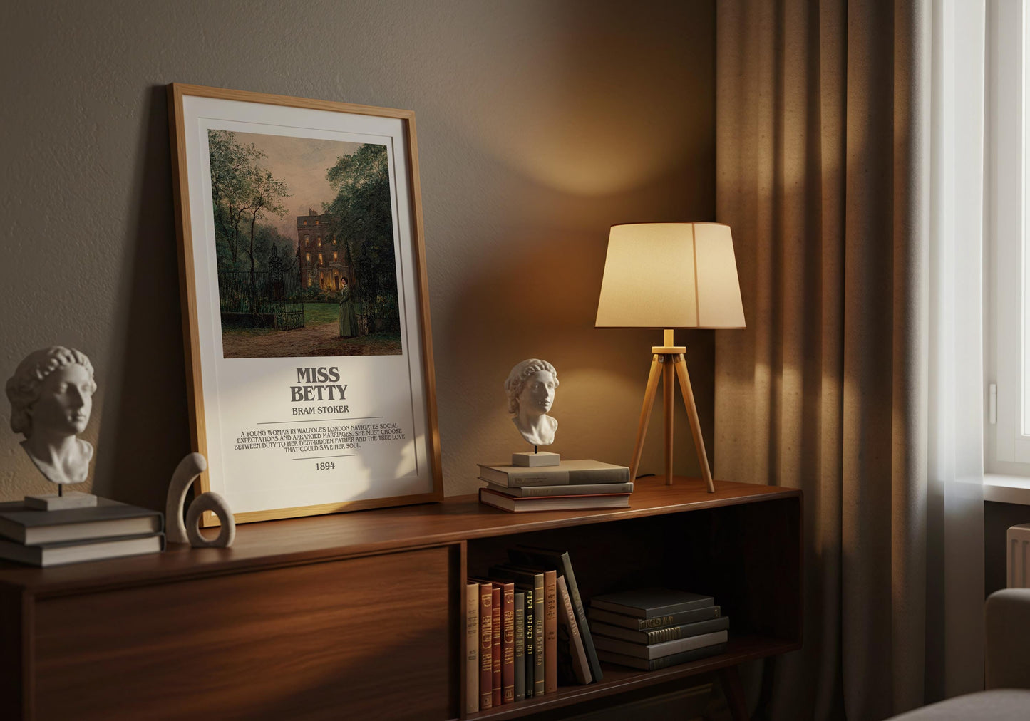 Miss Betty by Bram Stoker | Book Poster | Literary Art Gift For Book Lover | Novel Inspired Wall Art | Free Delivery