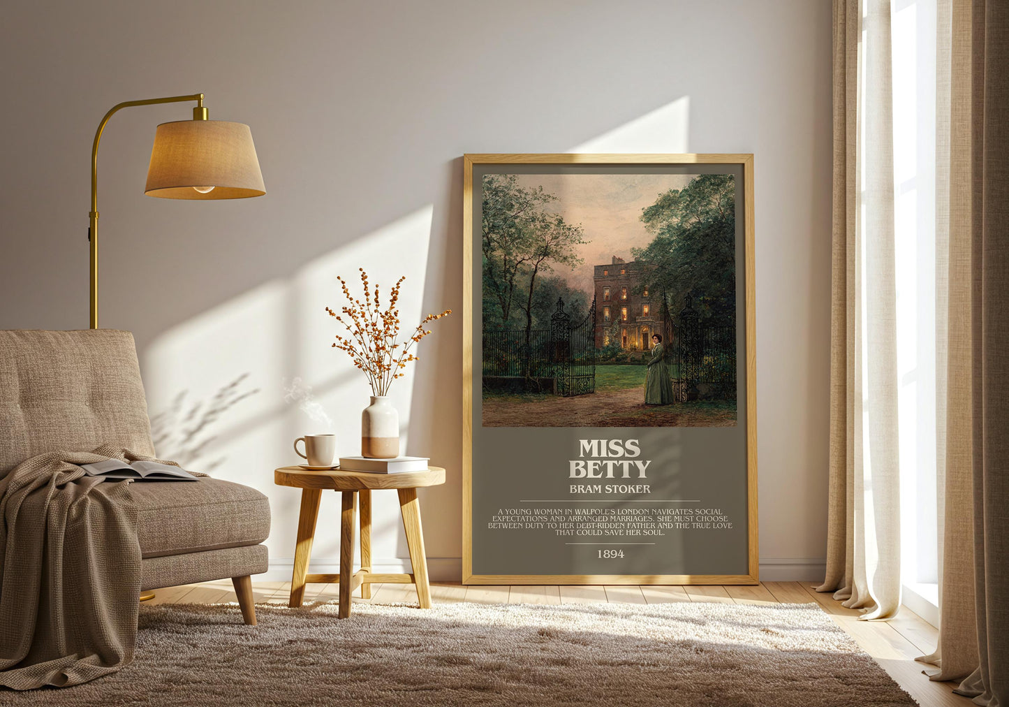 Miss Betty by Bram Stoker | Book Poster | Literary Art Gift For Book Lover | Novel Inspired Wall Art | Free Delivery