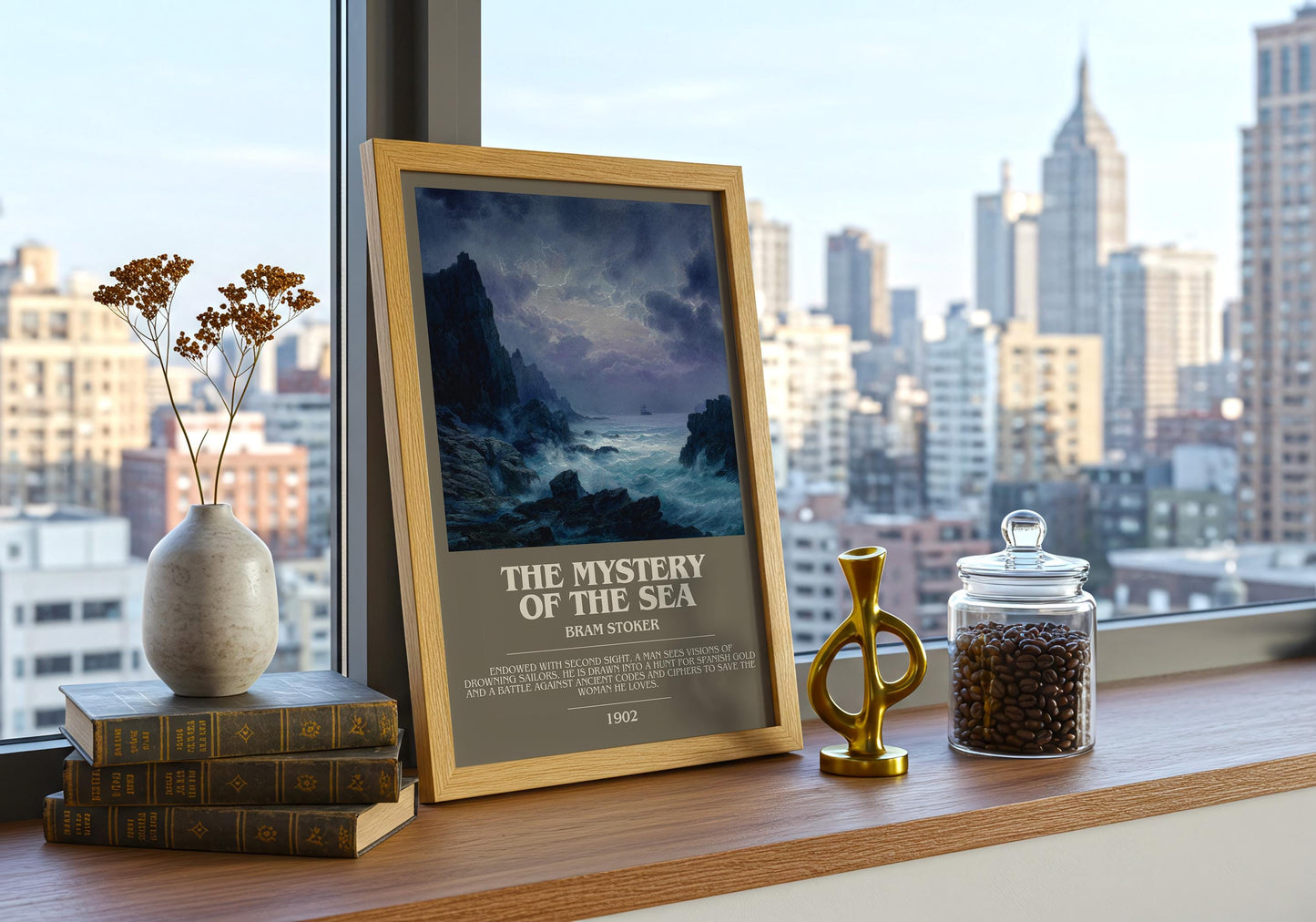 The Mystery of the Sea by Bram Stoker | Book Poster | Literary Art Gift For Book Lover | Novel Inspired Wall Art | Free Delivery