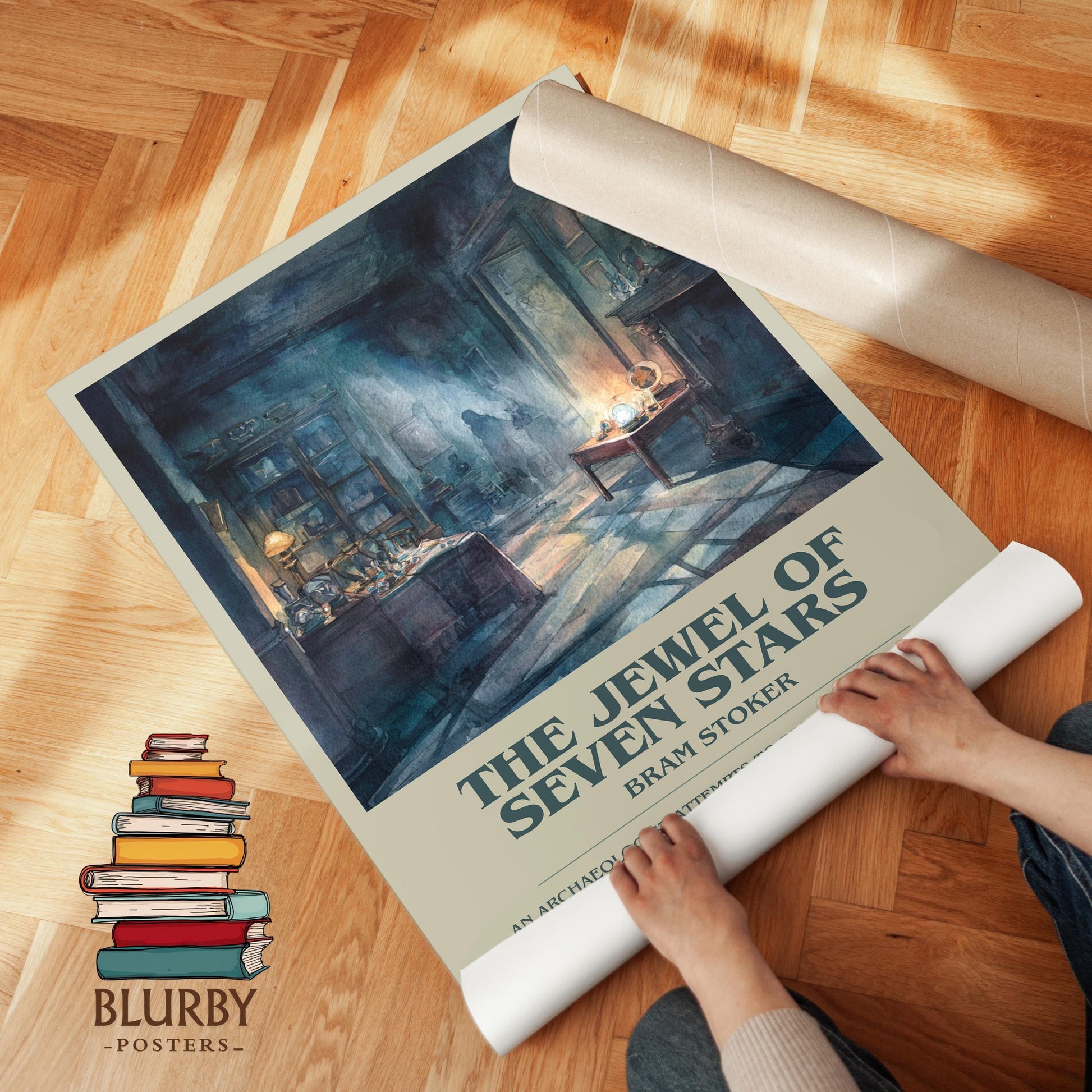 The Jewel of Seven Stars by Bram Stoker | Book Poster | Literary Art Gift For Book Lover | Novel Inspired Wall Art | Free Delivery