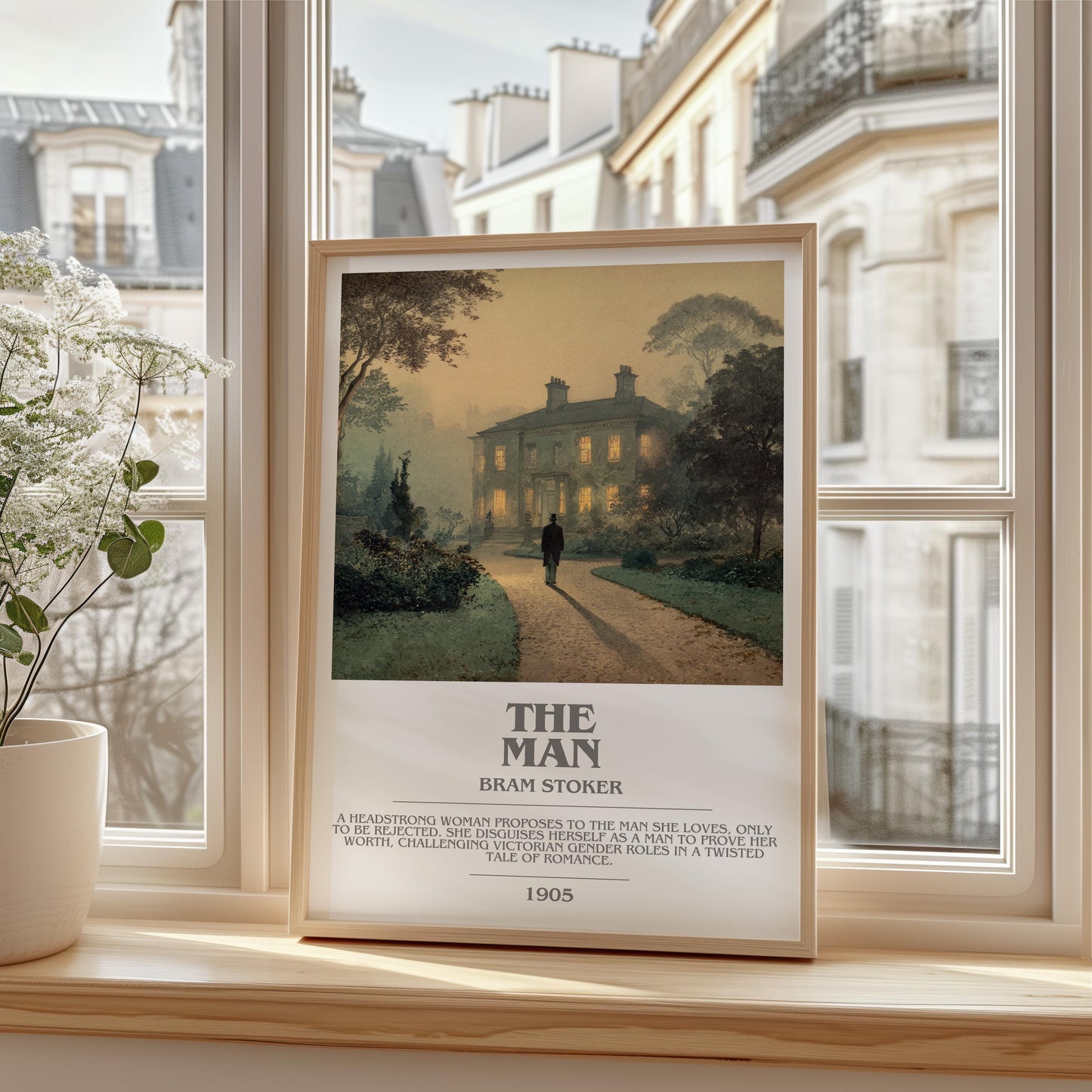 The Man by Bram Stoker | Book Poster | Literary Art Gift For Book Lover | Novel Inspired Wall Art | Free Delivery