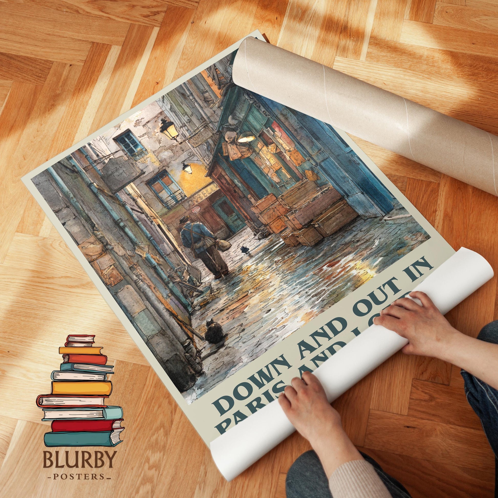 Down and Out in Paris and London by George Orwell | Book Poster | Literary Art Gift For Book Lover | Novel Inspired Wall Art | Free Delivery