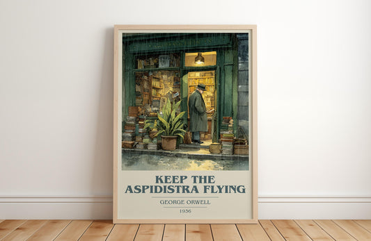 Keep the Aspidistra Flying by George Orwell | Book Poster | Literary Art Gift For Book Lover | Novel Inspired Wall Art | Free Delivery