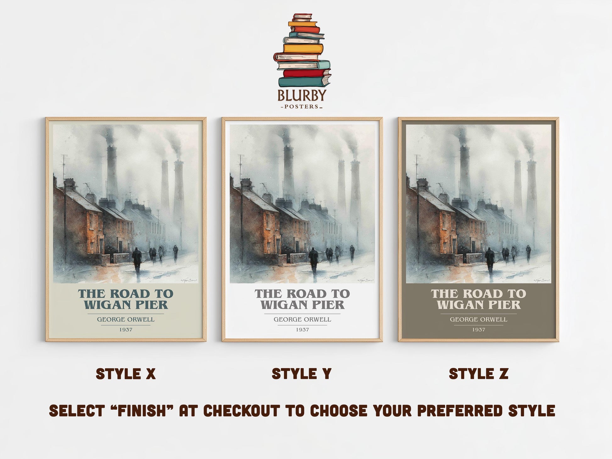 The Road to Wigan Pier by George Orwell | Book Poster | Literary Art Gift For Book Lover | Novel Inspired Wall Art | Free Delivery