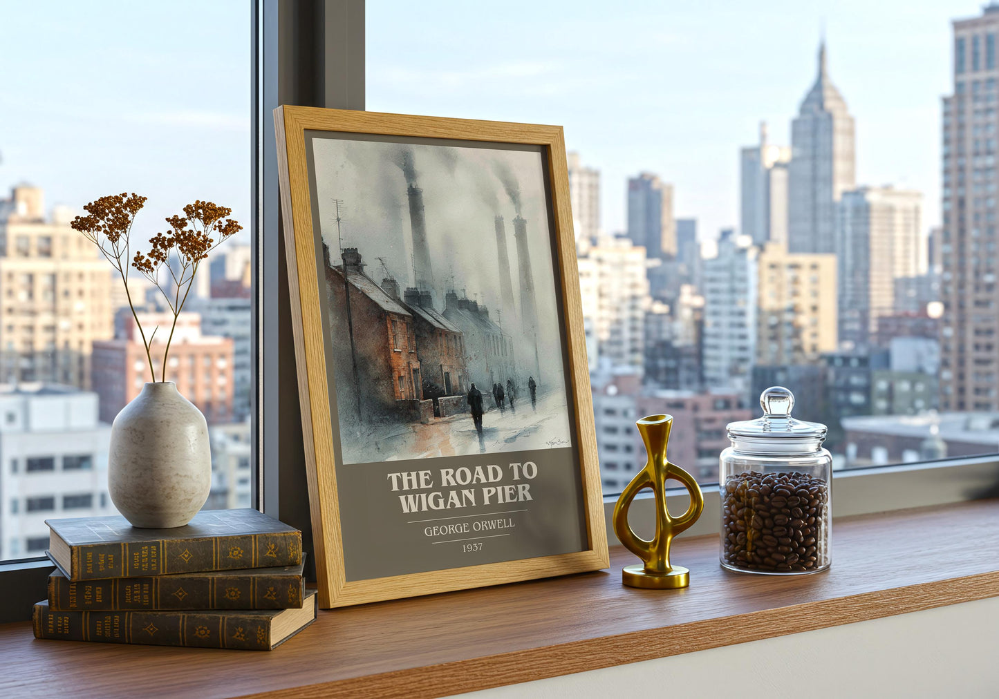 The Road to Wigan Pier by George Orwell | Book Poster | Literary Art Gift For Book Lover | Novel Inspired Wall Art | Free Delivery