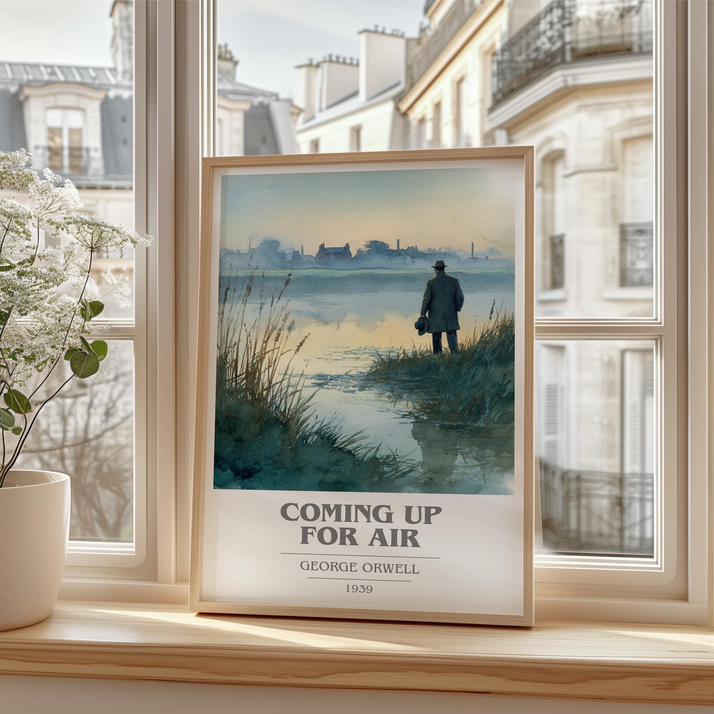 Coming Up for Air by George Orwell | Book Poster | Literary Art Gift For Book Lover | Novel Inspired Wall Art | Free Delivery