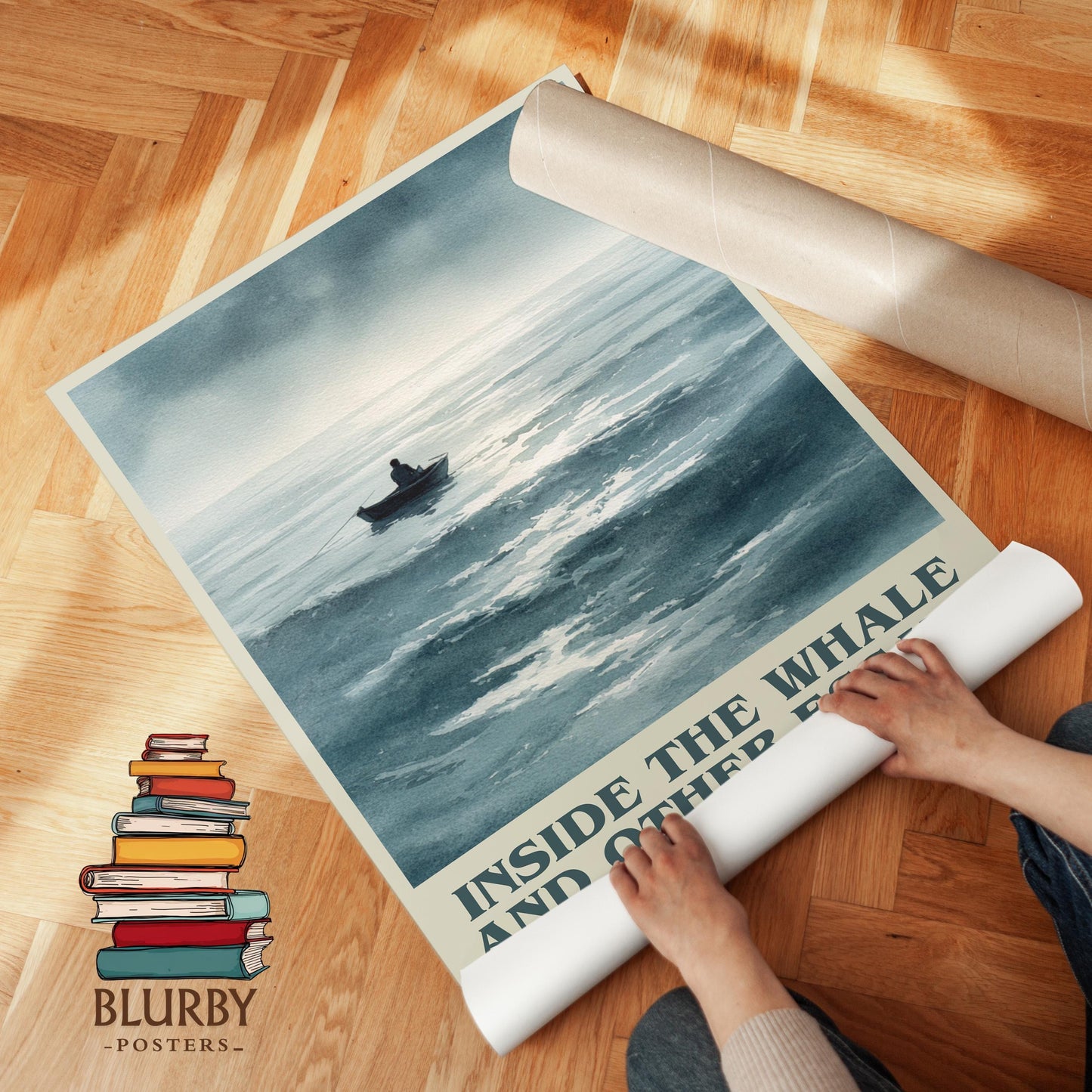 Inside the Whale and Other Essays by George Orwell | Book Poster | Literary Art Gift For Book Lover | Novel Inspired Wall Art | Free Deliver