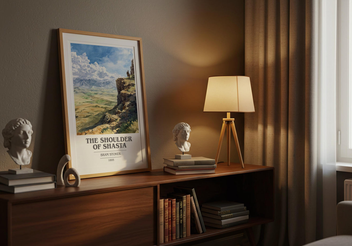 The Shoulder of Shasta by Bram Stoker | Book Poster | Literary Art Gift For Book Lover | Novel Inspired Wall Art | Free Deliver