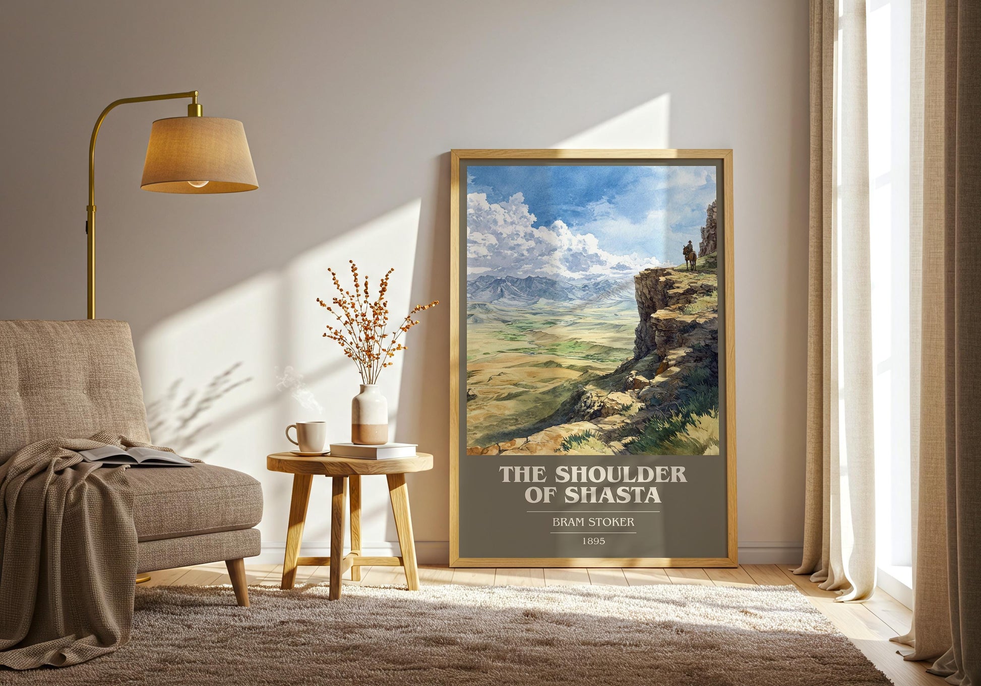 The Shoulder of Shasta by Bram Stoker | Book Poster | Literary Art Gift For Book Lover | Novel Inspired Wall Art | Free Deliver