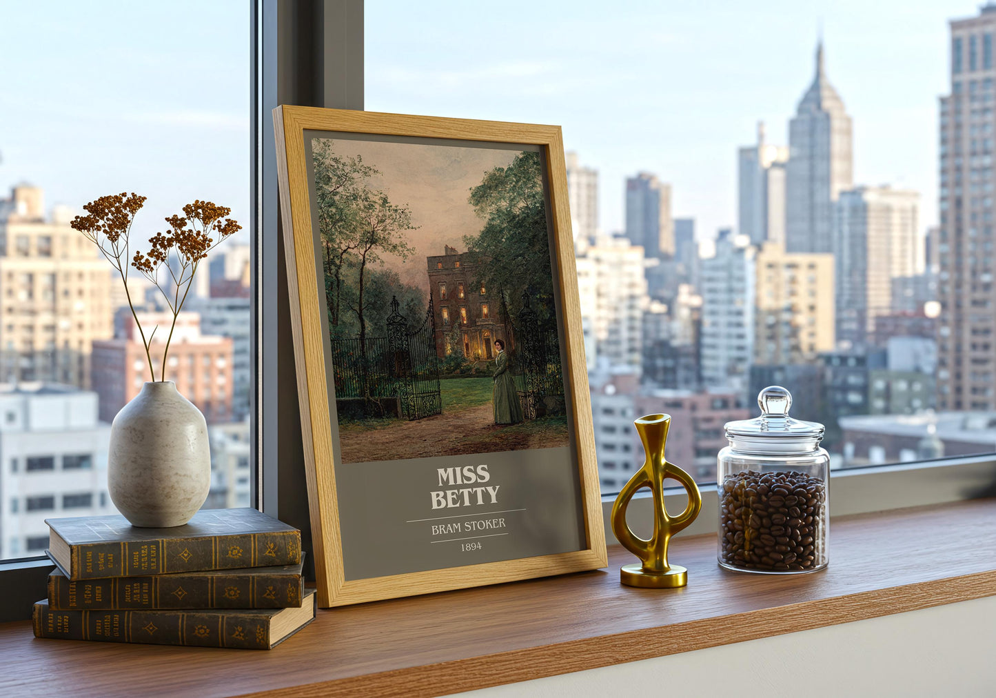 Miss Betty by Bram Stoker | Book Poster | Literary Art Gift For Book Lover | Novel Inspired Wall Art | Free Delivery