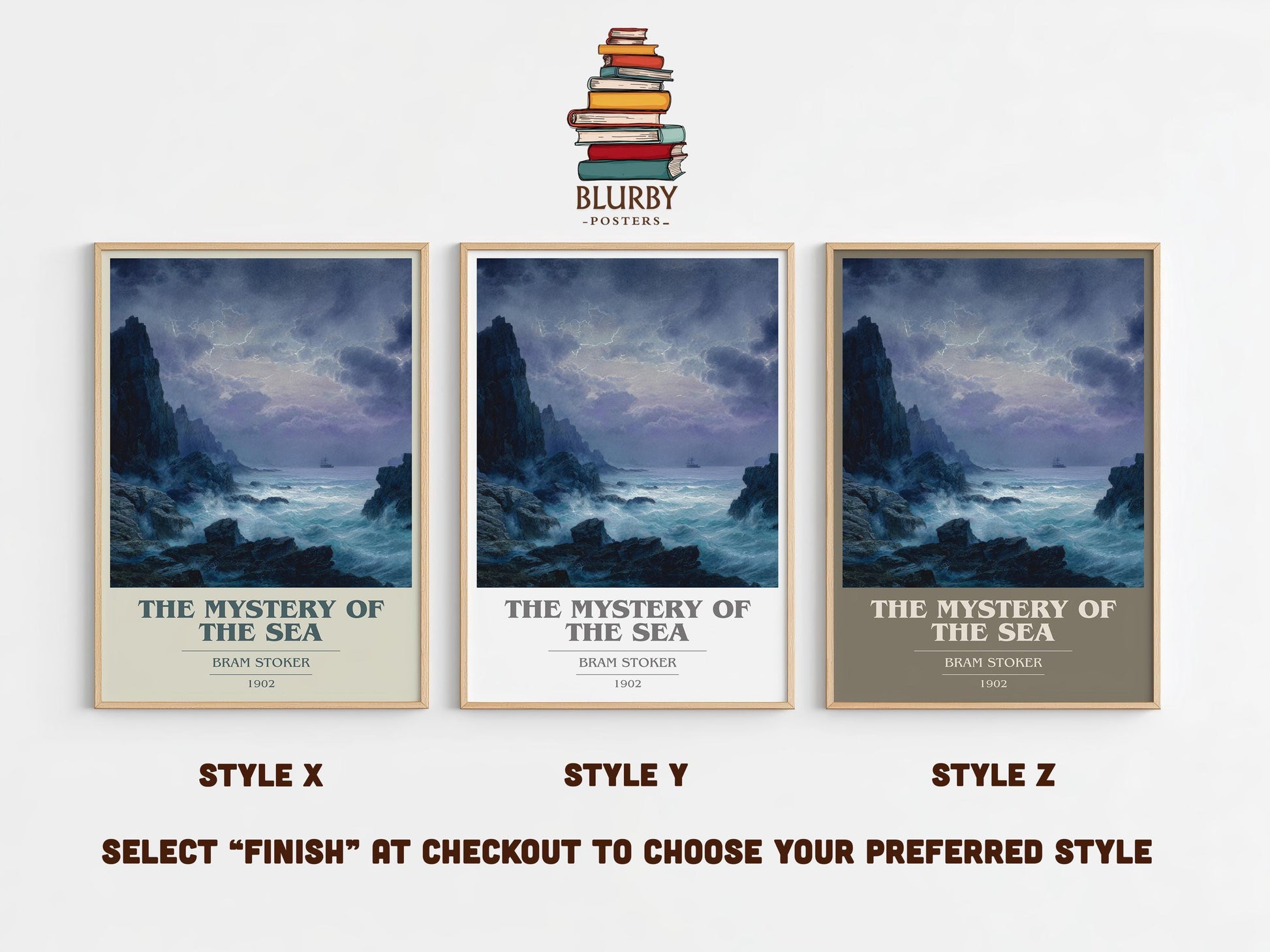 The Mystery of the Sea by Bram Stoker | Book Poster | Literary Art Gift For Book Lover | Novel Inspired Wall Art | Free Delivery
