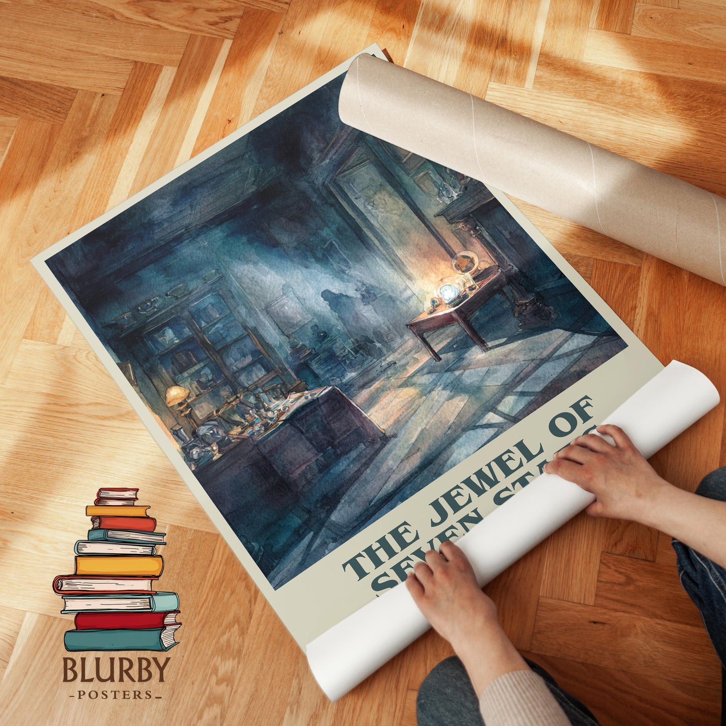 The Jewel of Seven Stars by Bram Stoker | Book Poster | Literary Art Gift For Book Lover | Novel Inspired Wall Art | Free Delivery