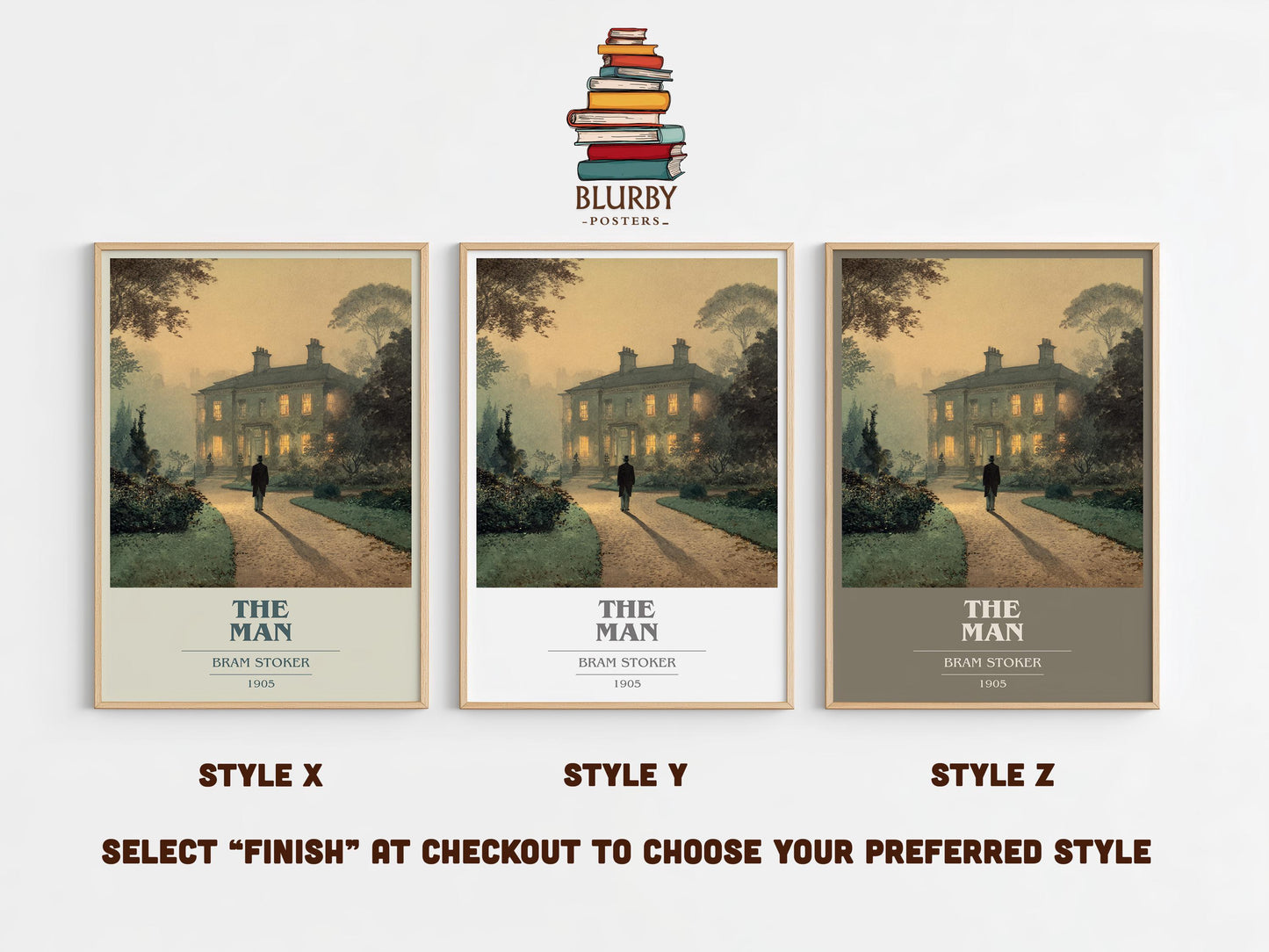 The Man by Bram Stoker | Book Poster | Literary Art Gift For Book Lover | Novel Inspired Wall Art | Free Delivery