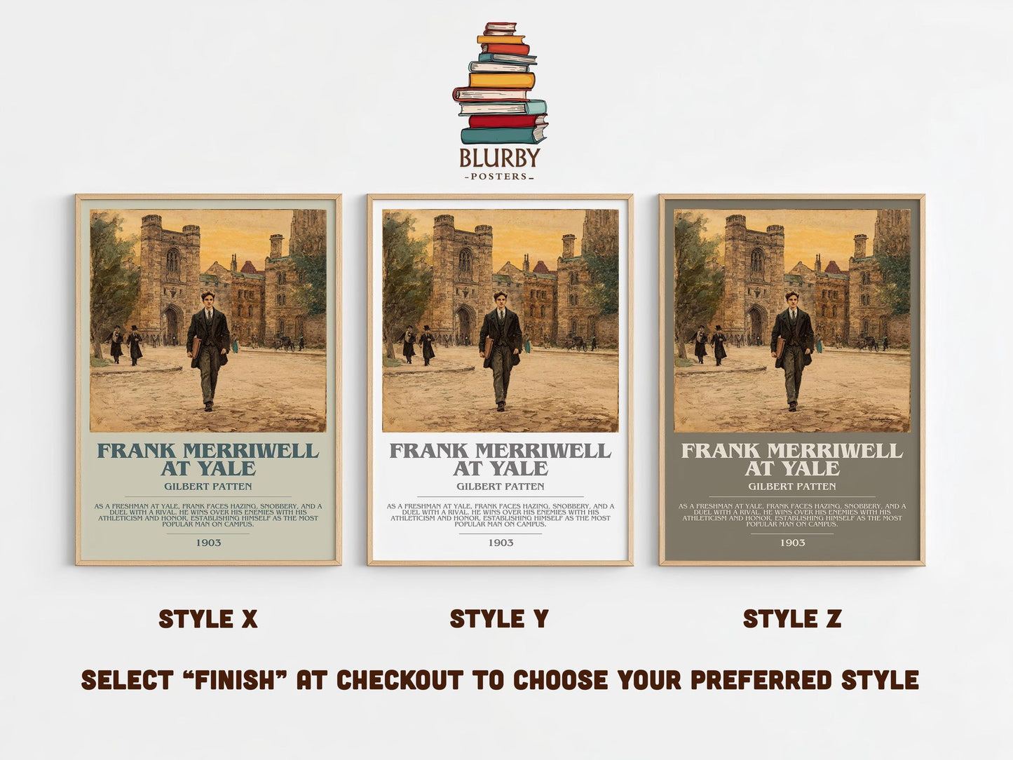 Frank Merriwell At Yale bookish poster colour and style options – Gilbert Patten book art