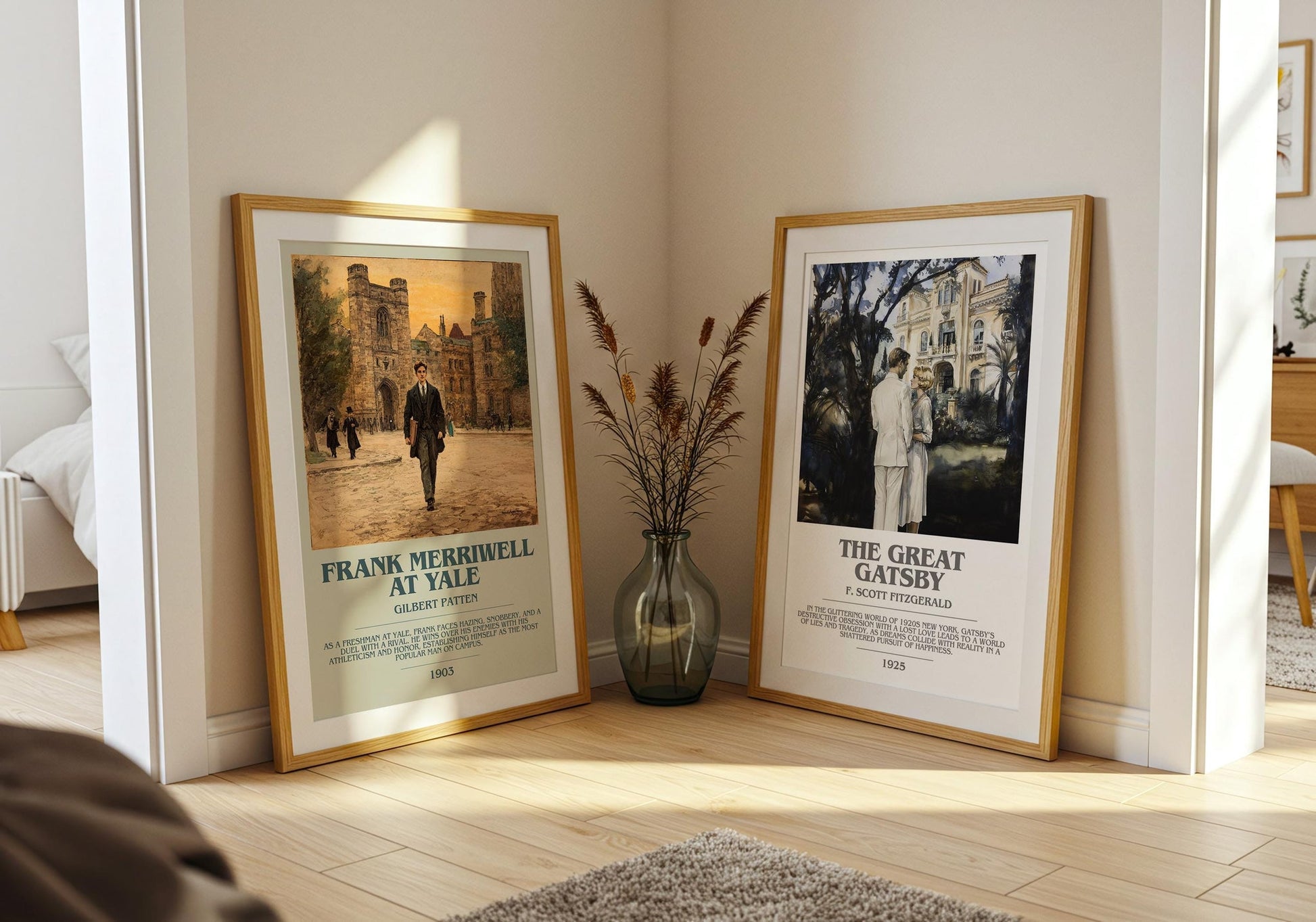 Frank Merriwell At Yale bookish poster paired in gallery wall – literary art prints