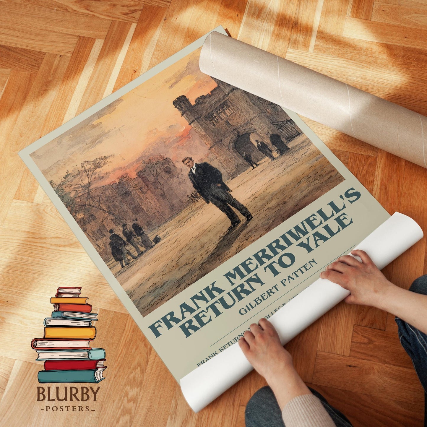 Frank Merriwell's Return To Yale book poster packaging – museum-quality print rolled in protective tube