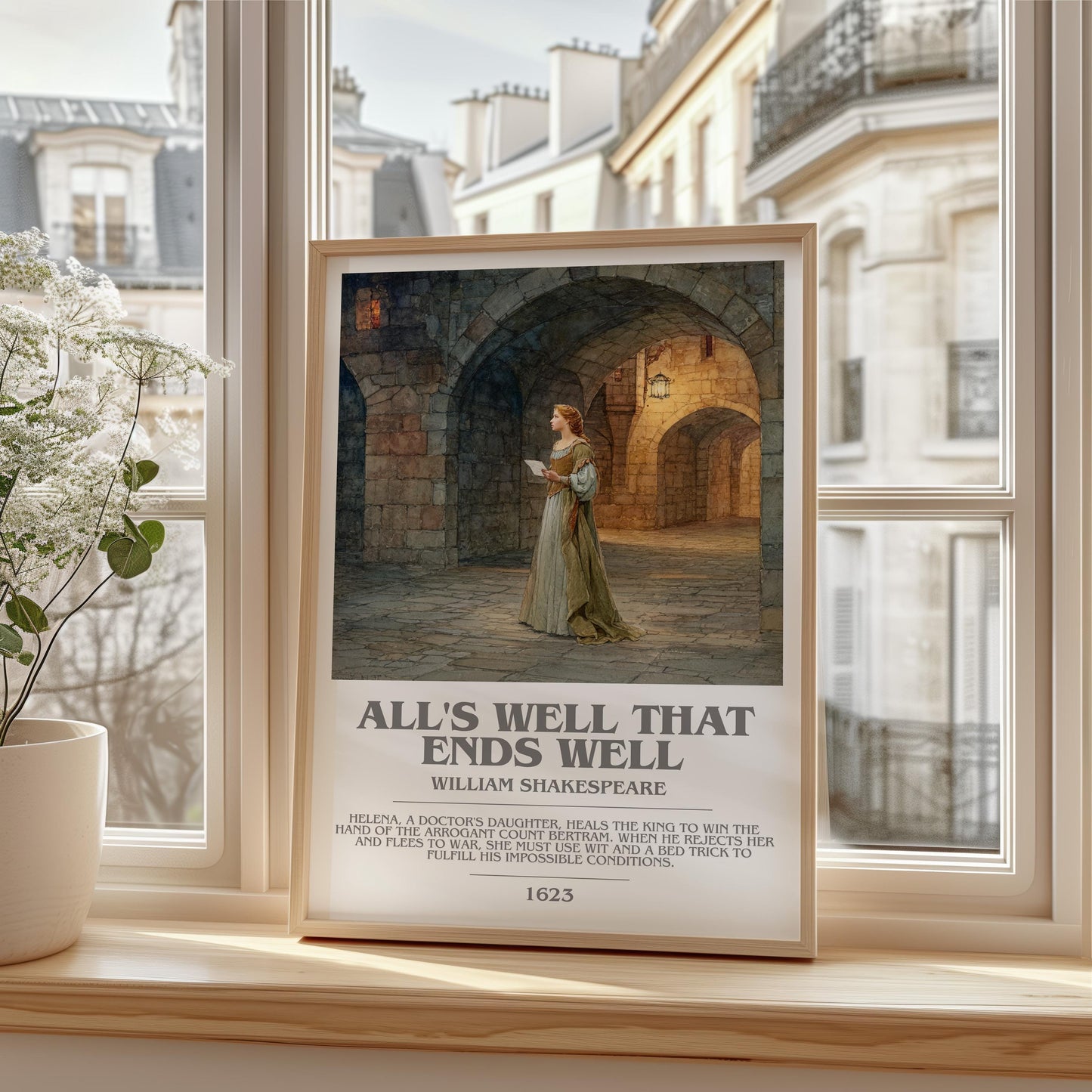 All's Well That Ends Well by William Shakespeare | Book Poster | Literary Art Gift For Book Lover | Novel Inspired Wall Art | Free Delivery