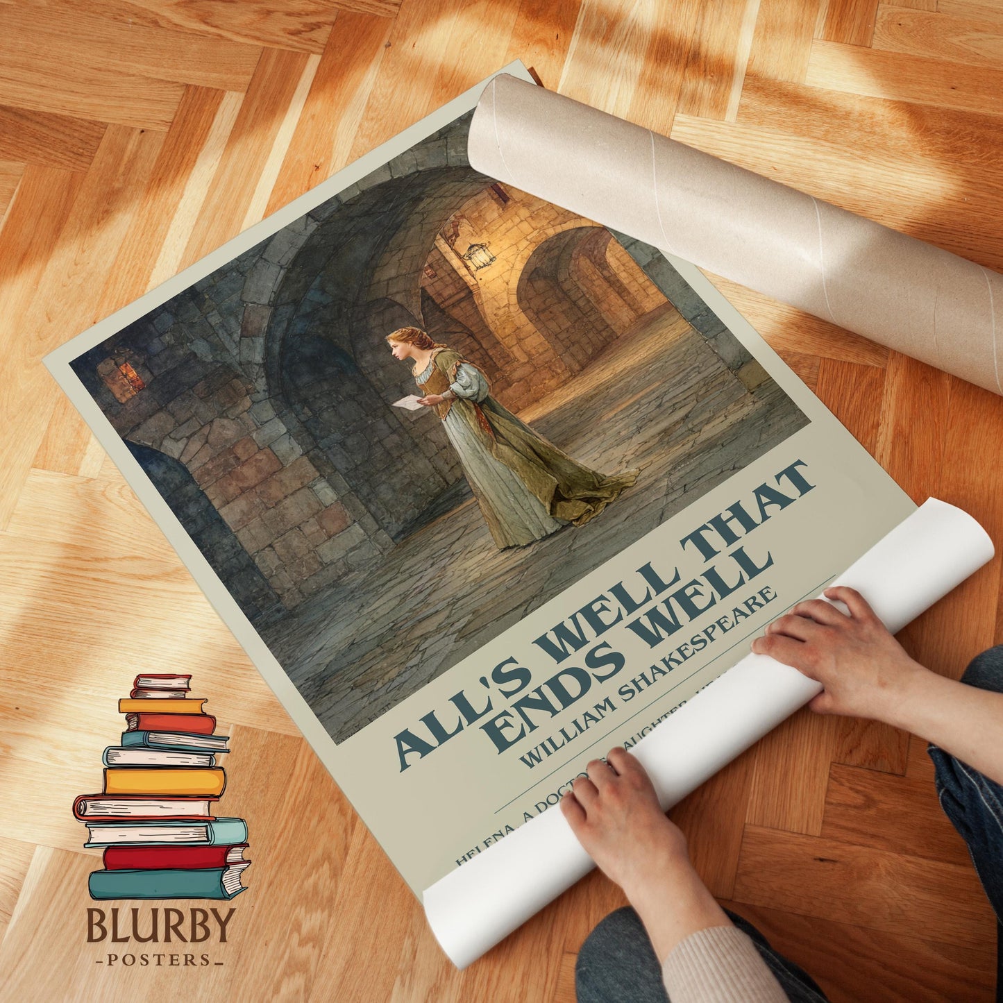 All's Well That Ends Well by William Shakespeare | Book Poster | Literary Art Gift For Book Lover | Novel Inspired Wall Art | Free Delivery